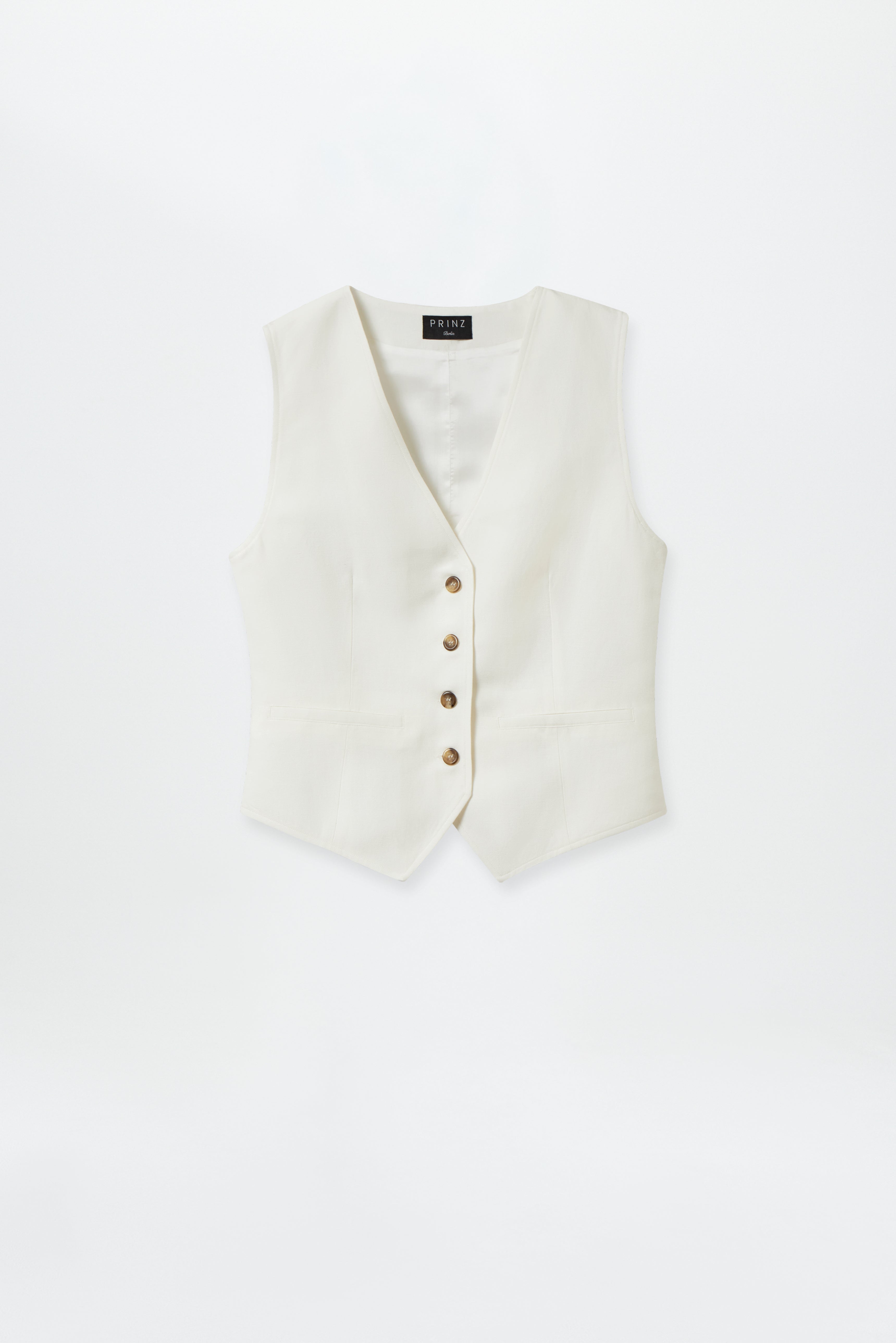 Linen Vest Off-White