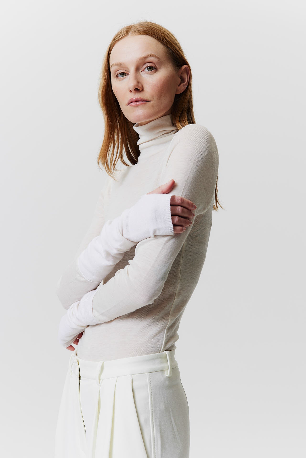 Cashmere Fine Arm Warmers Off-White