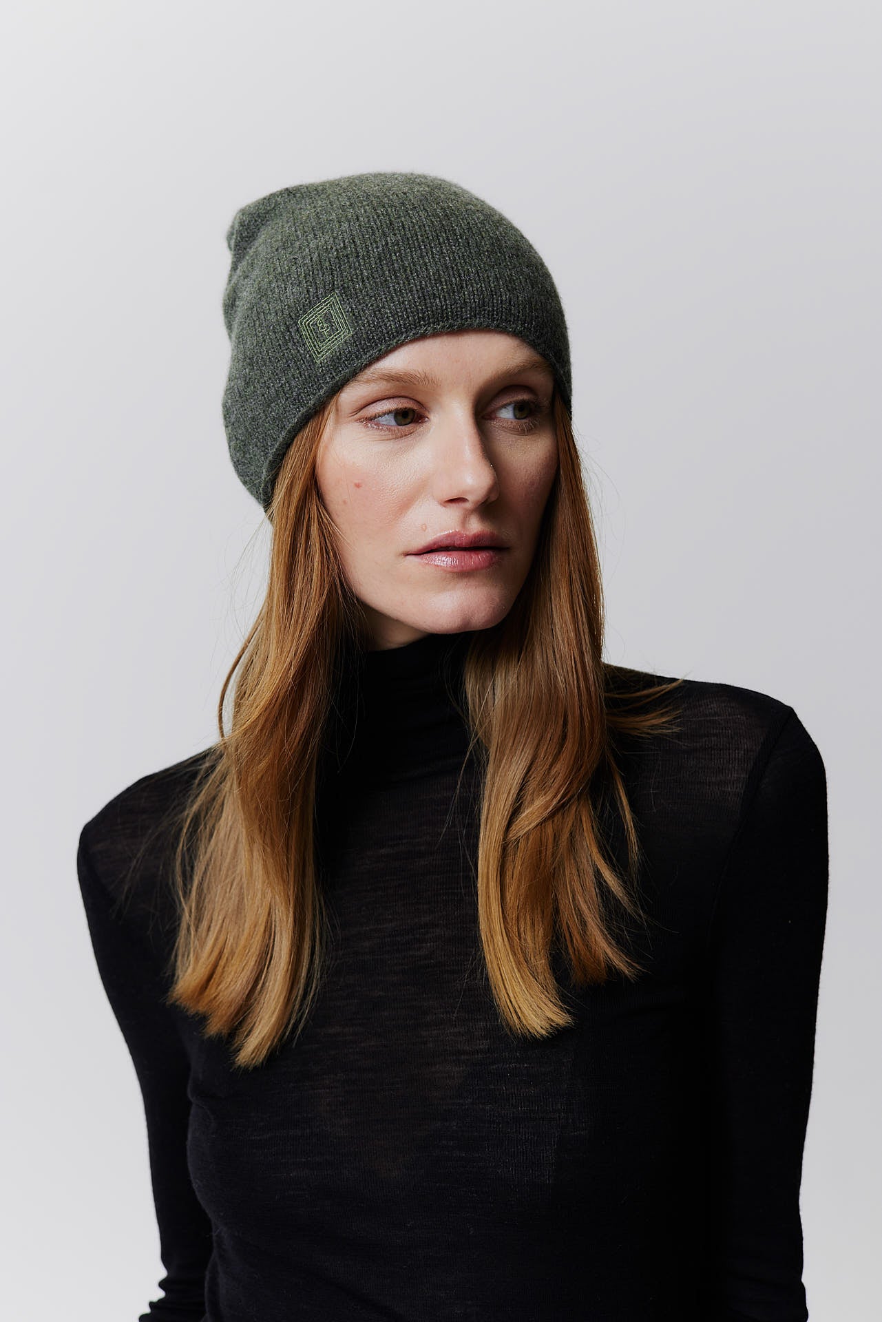 Cashmere Fine Beanie Forest