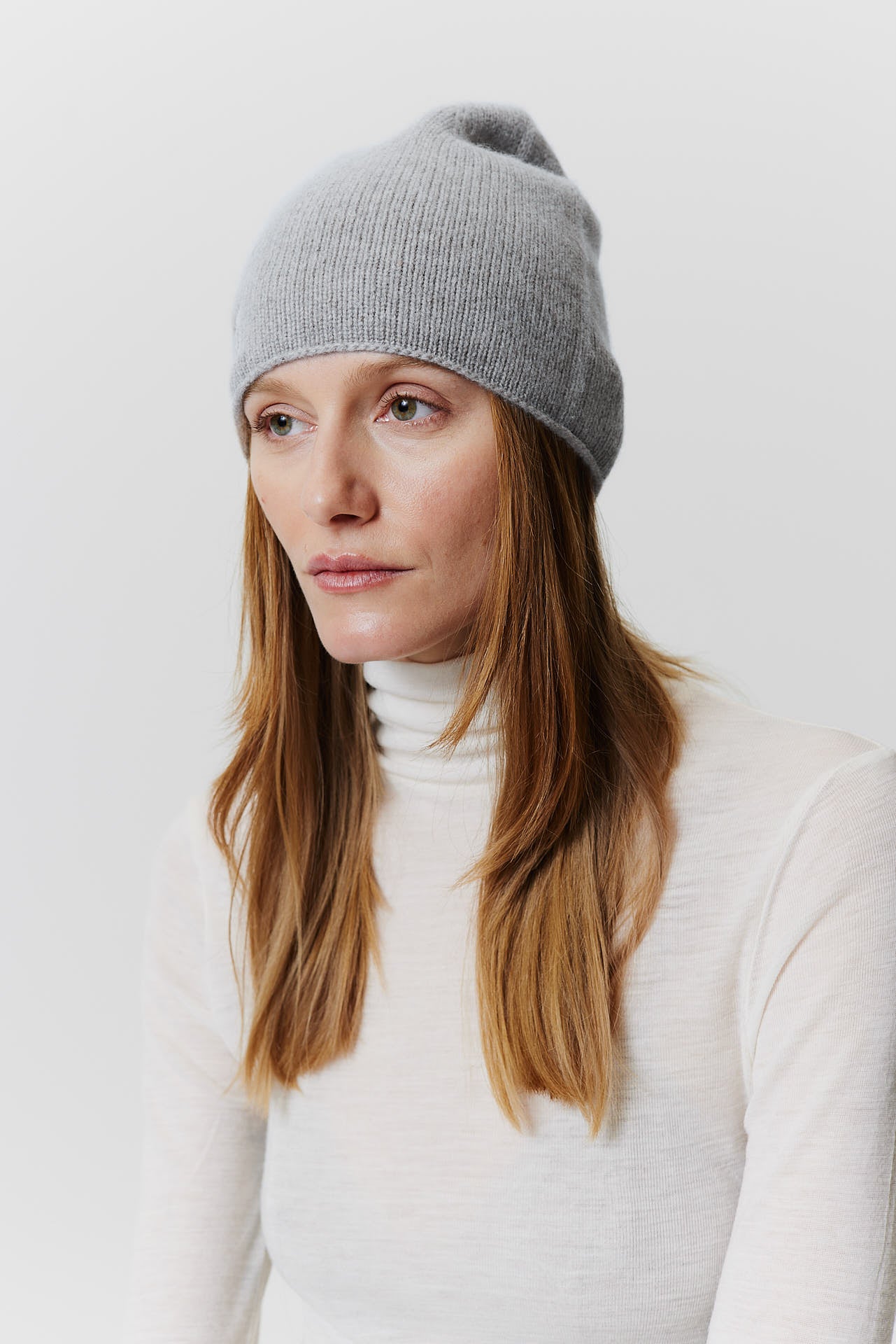 Kaschmir Beanie Fine Knit Light Grey