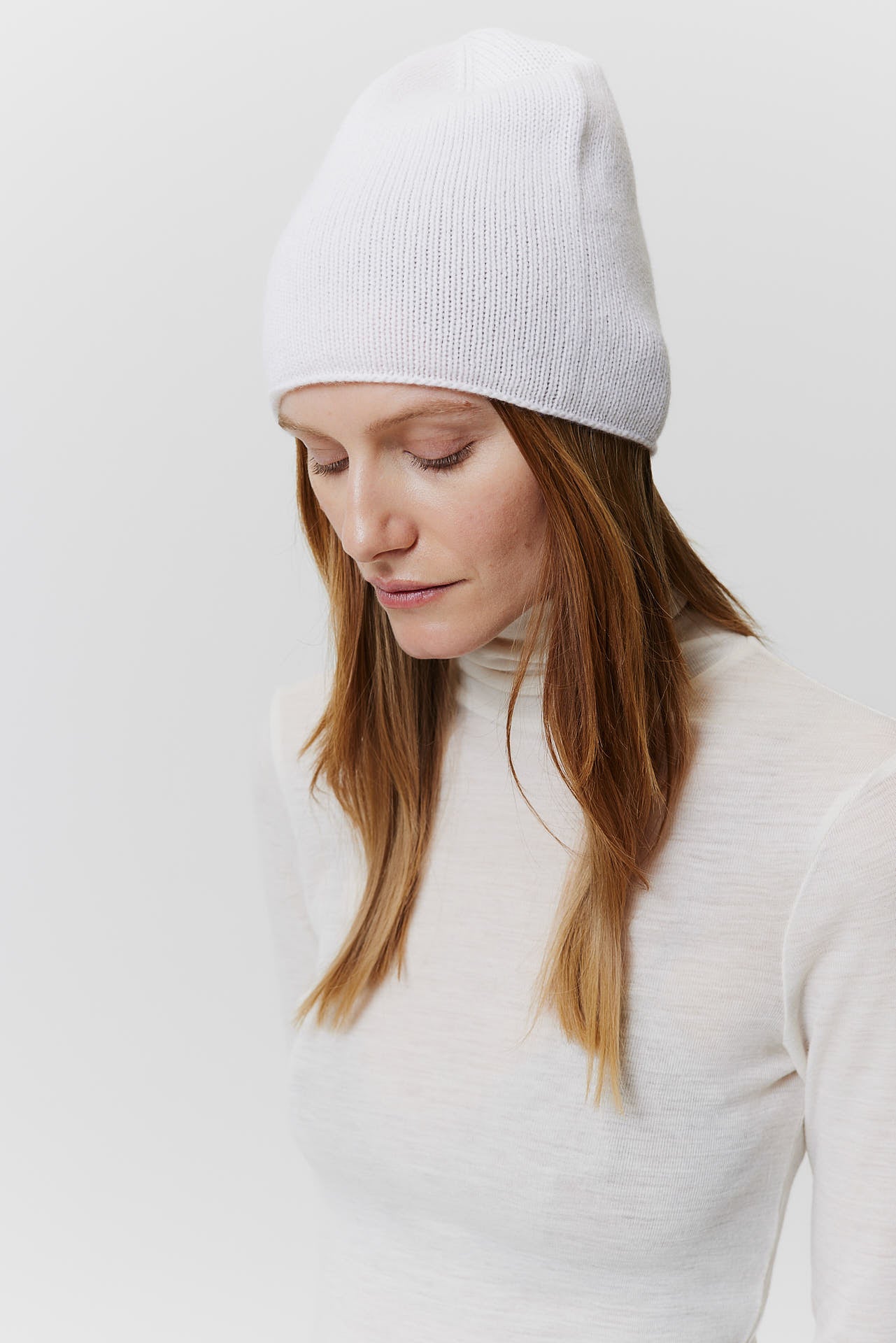 Kaschmir Beanie Fine Knit Off-White