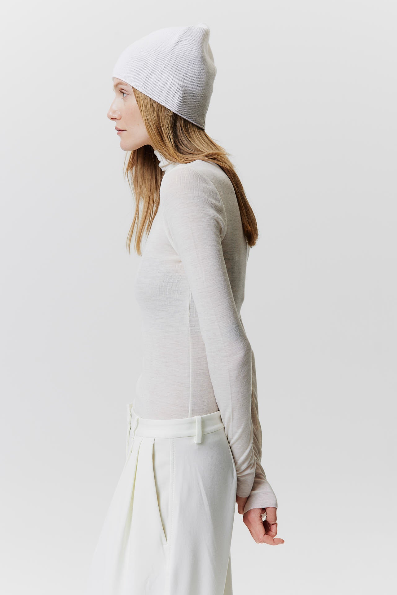 Cashmere Fine Beanie Off-White