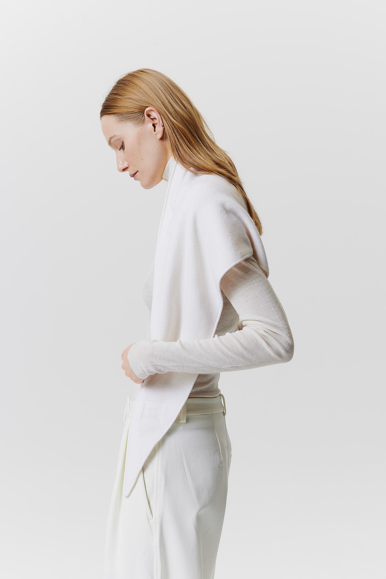 Cashmere Fine Triangle Off-White