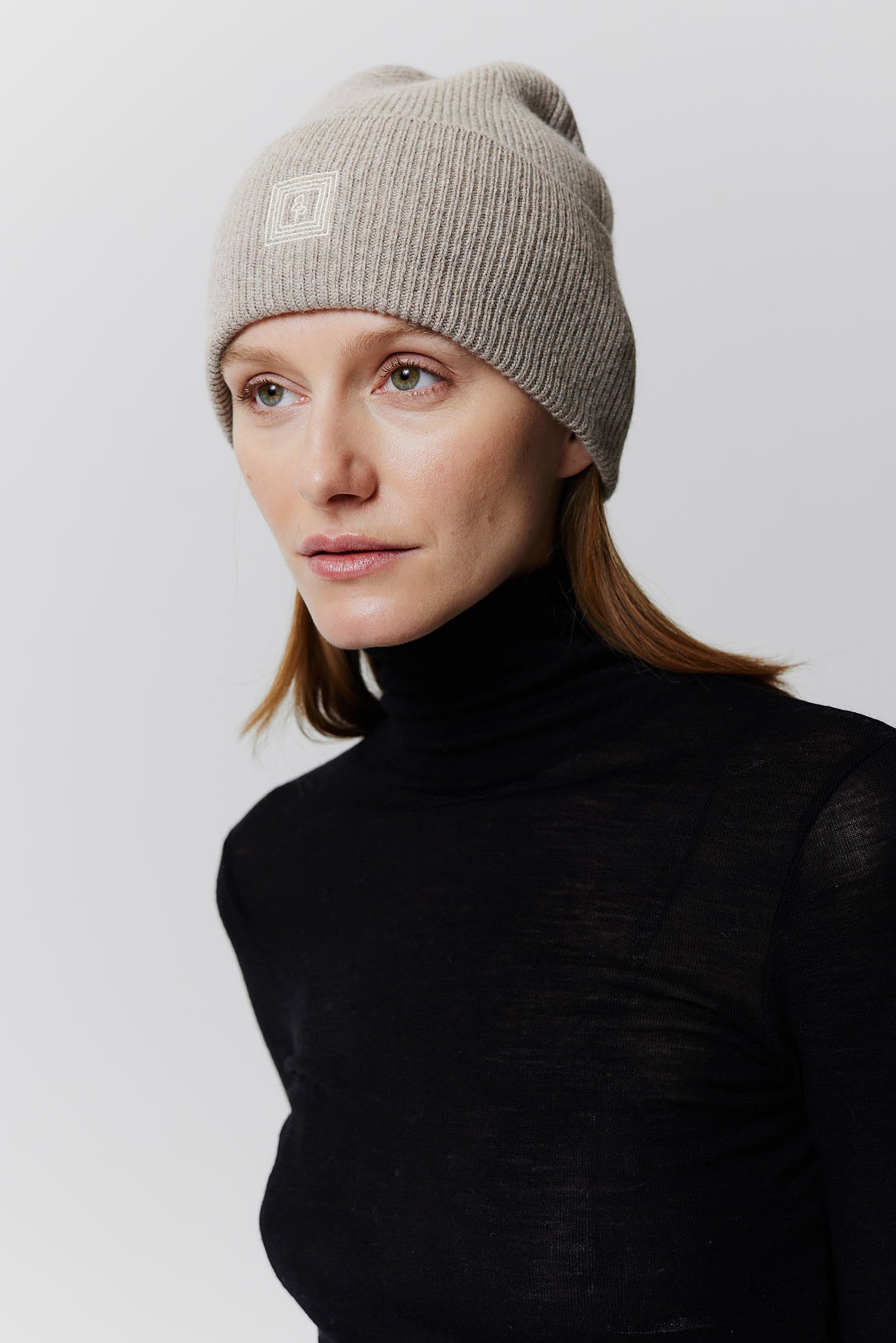 Kaschmir Beanie Classic Knit Taupe
