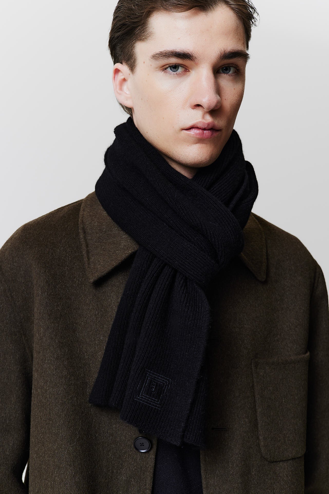 Kaschmir Schal Classic Knit Black