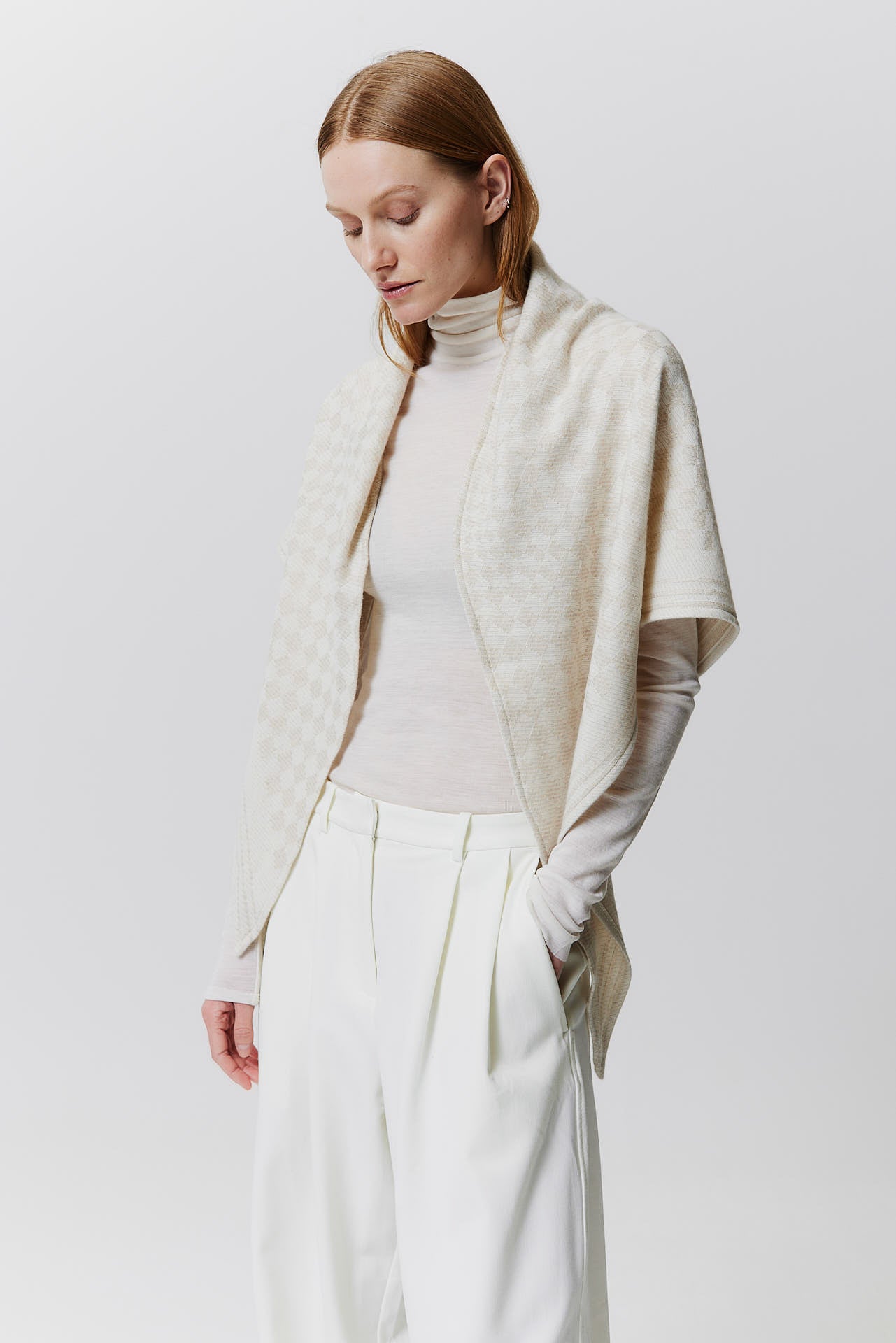 Kaschmir Triangle Jacquard White