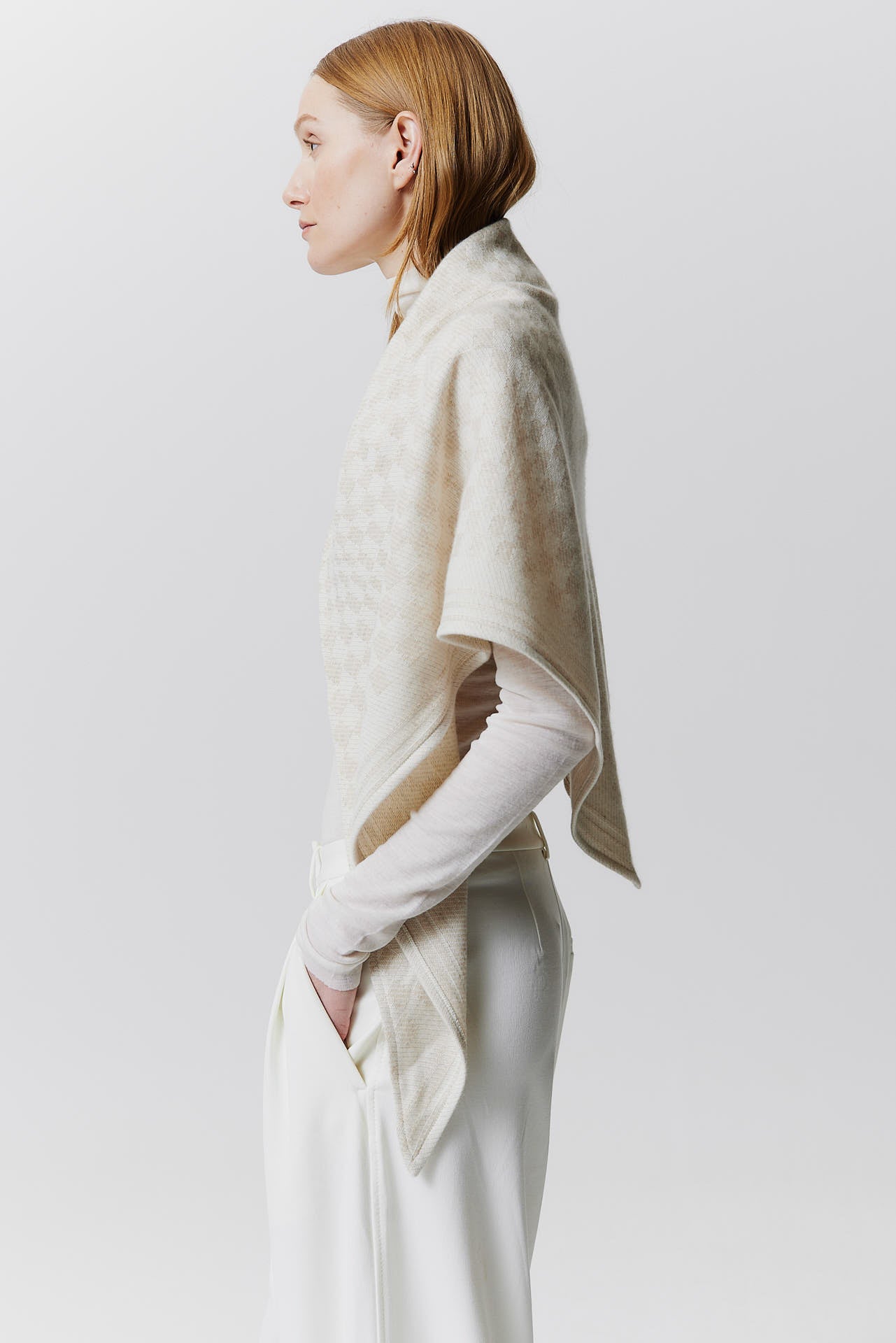 Kaschmir Triangle Jacquard White