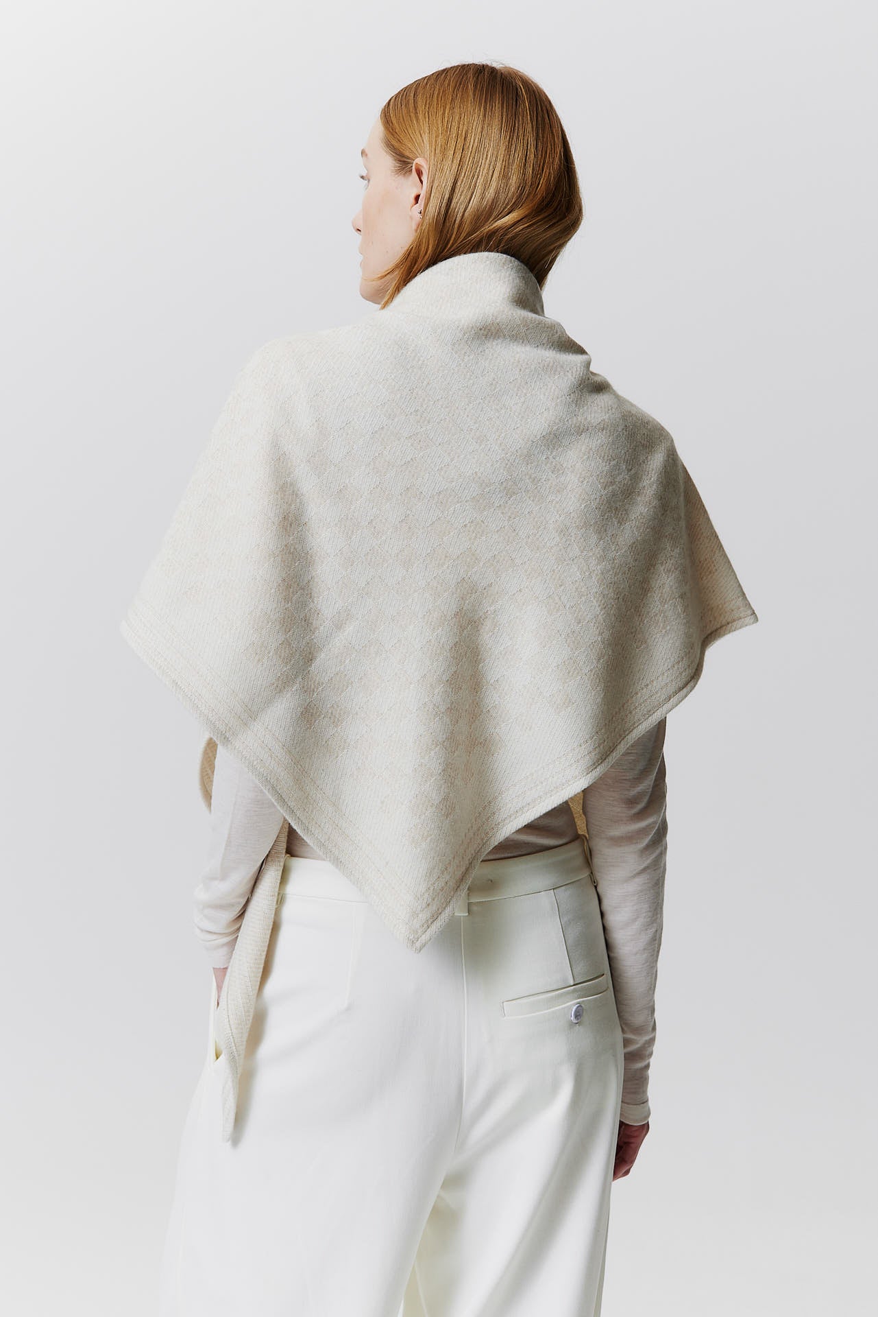 Kaschmir Triangle Jacquard White