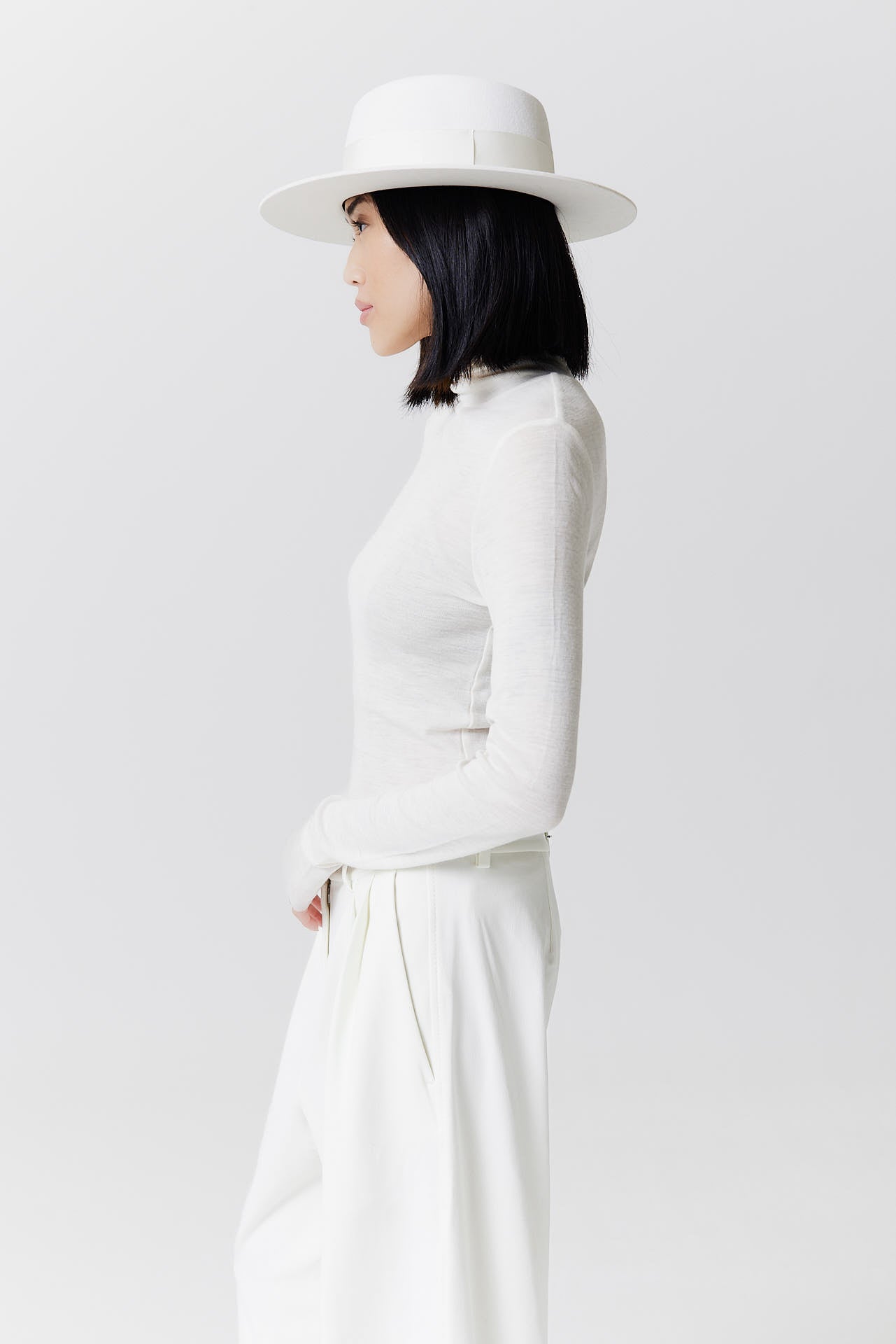 Merino 344 Hut Short Brim White