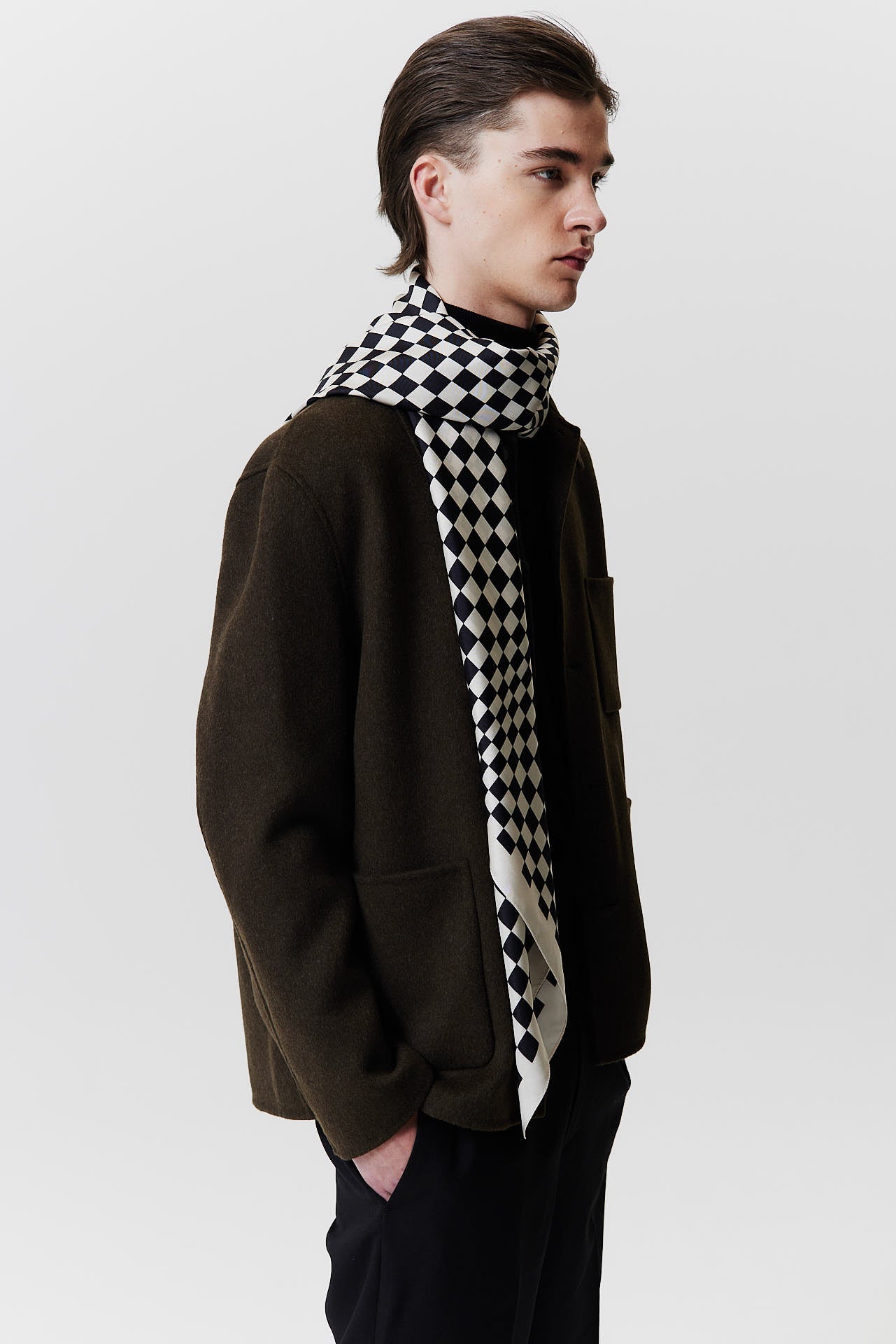 Silk Scarf Illusion 123 Black