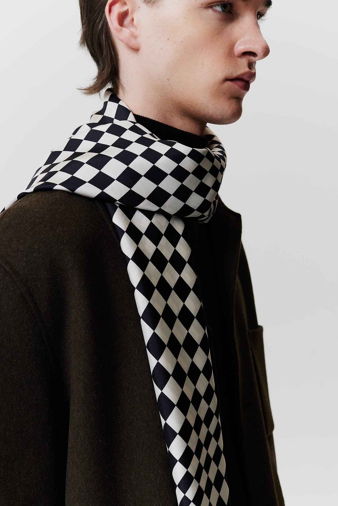 Silk Scarf Illusion 123 Black