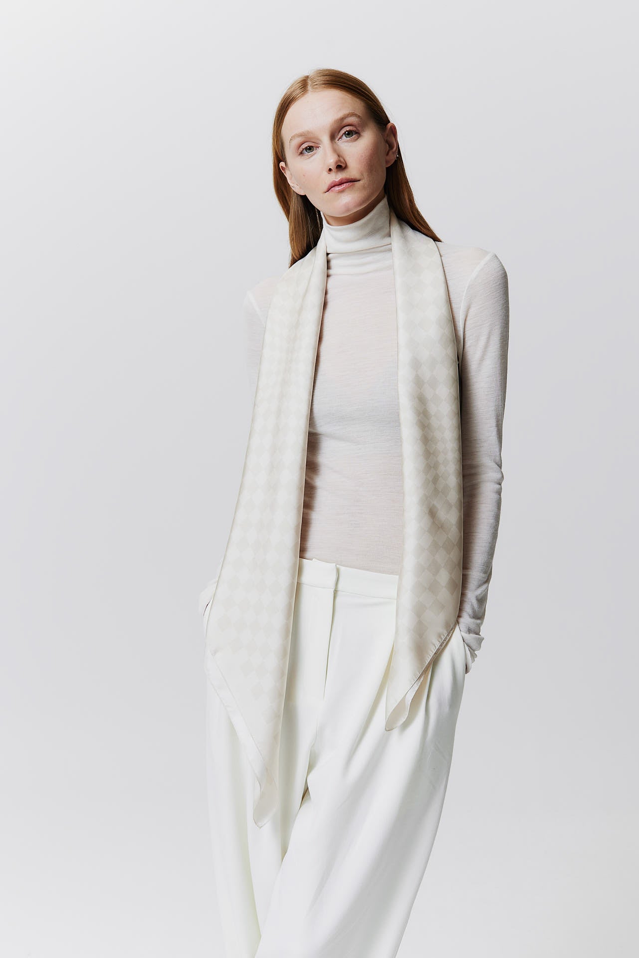 Silk Scarf Illusion 123 Off-White