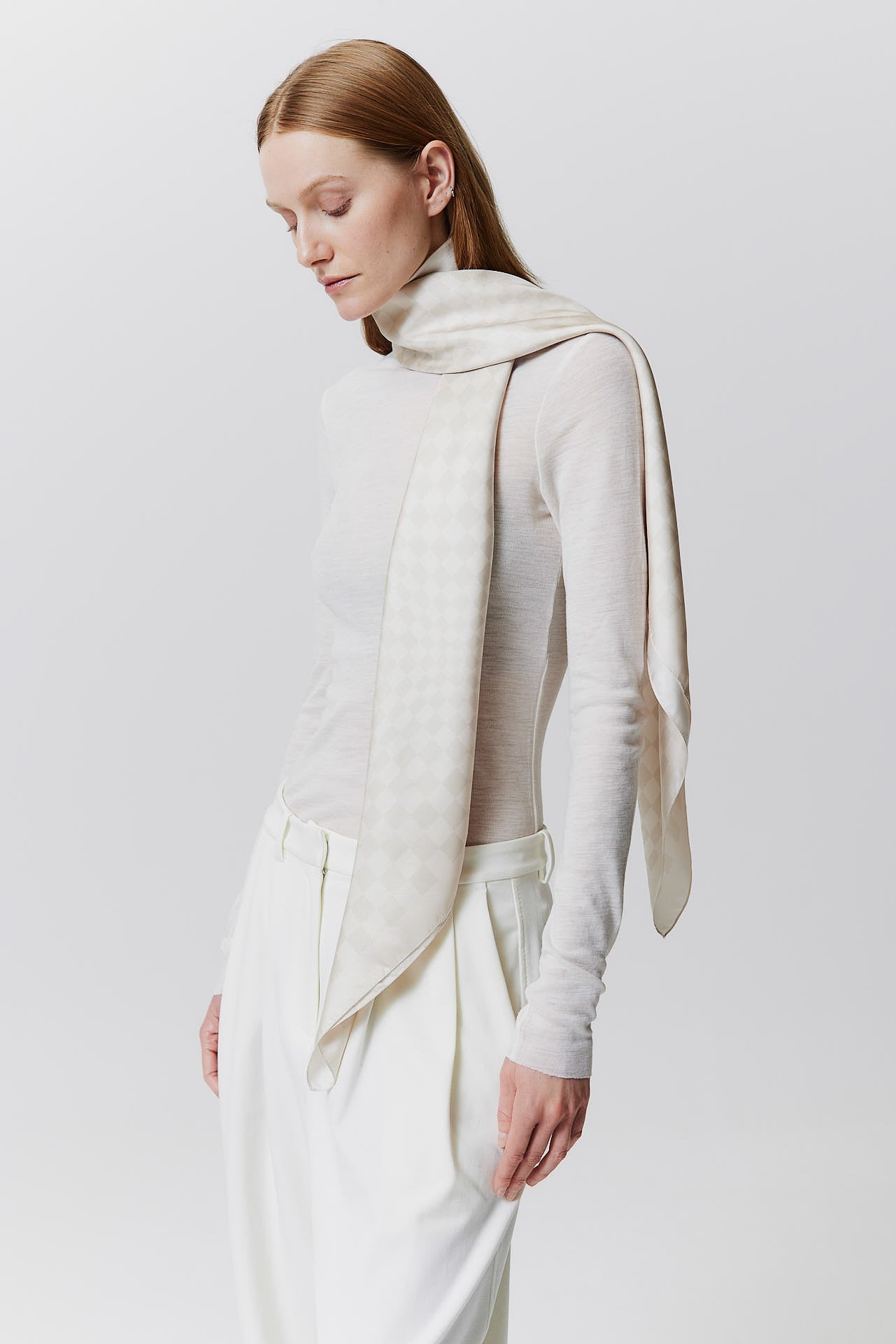 Silk Scarf Illusion 123 Off-White