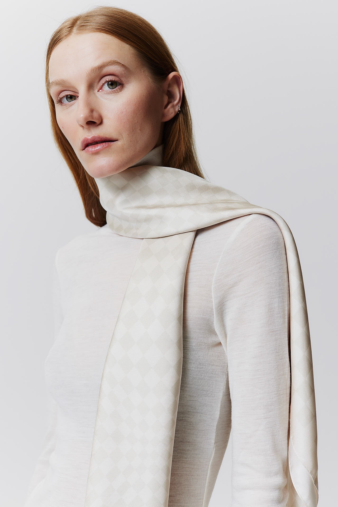 Silk Scarf Illusion 123 Off-White