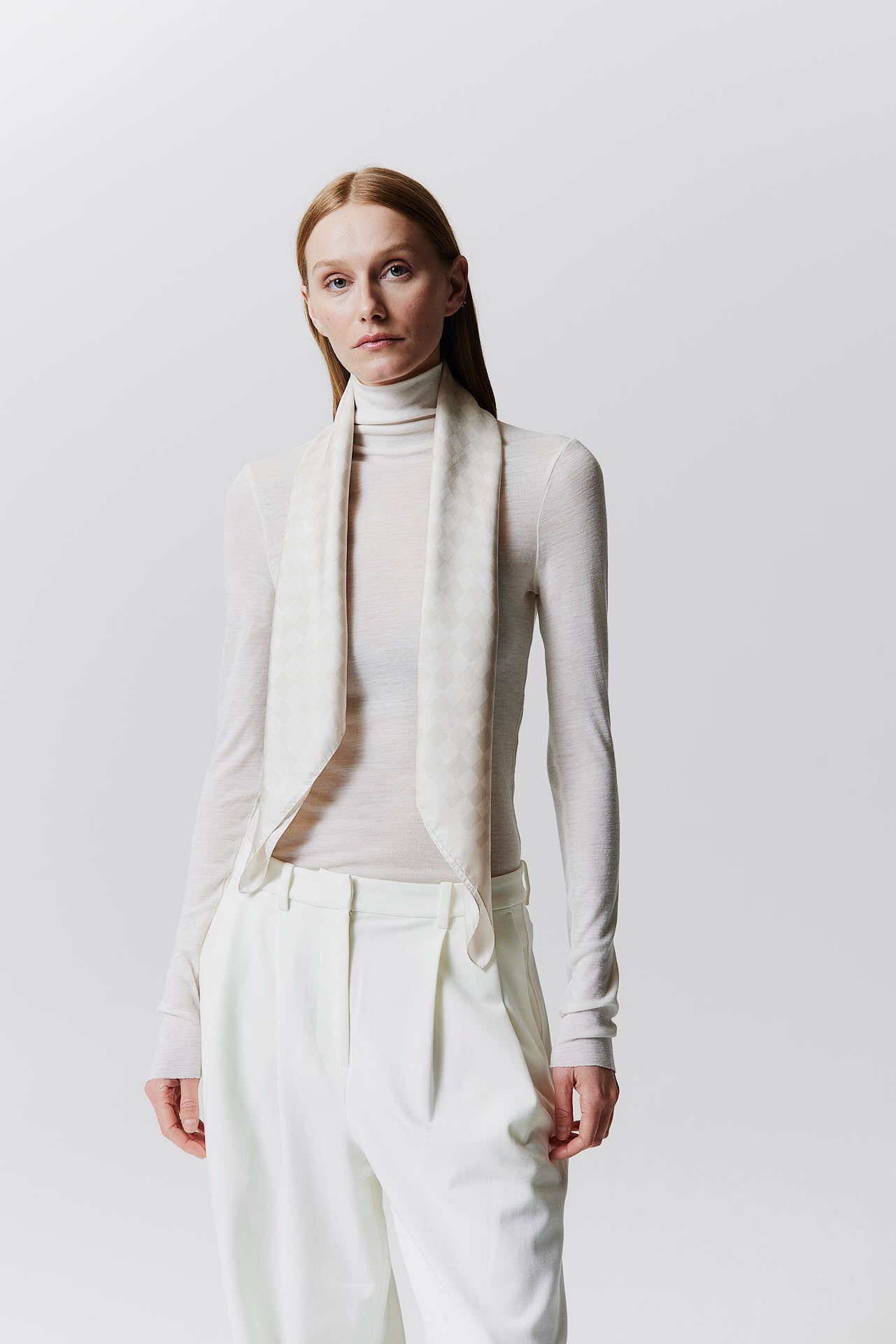 Silk Scarf Illusion 90 Off-White