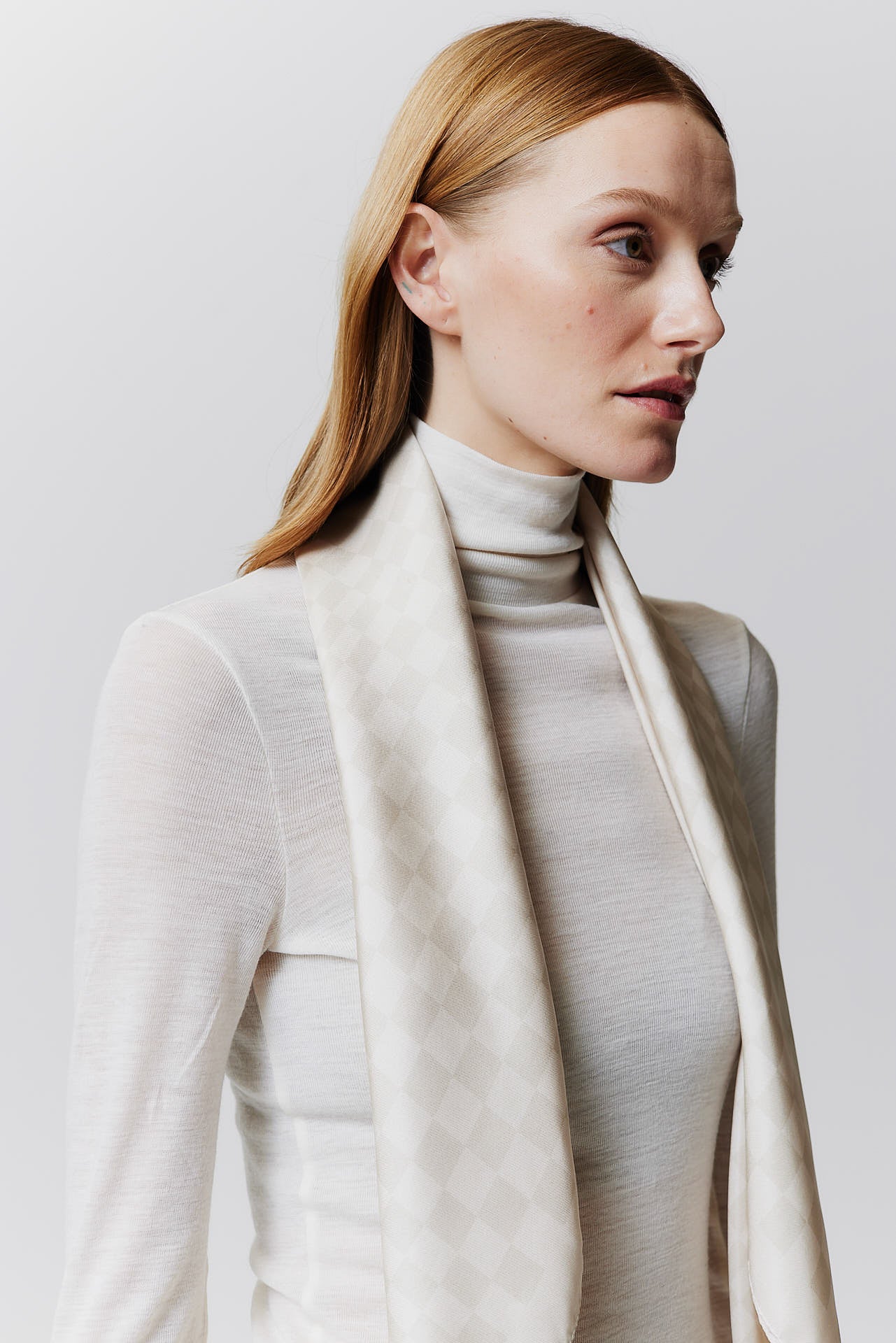 Silk Scarf Illusion 90 Off-White