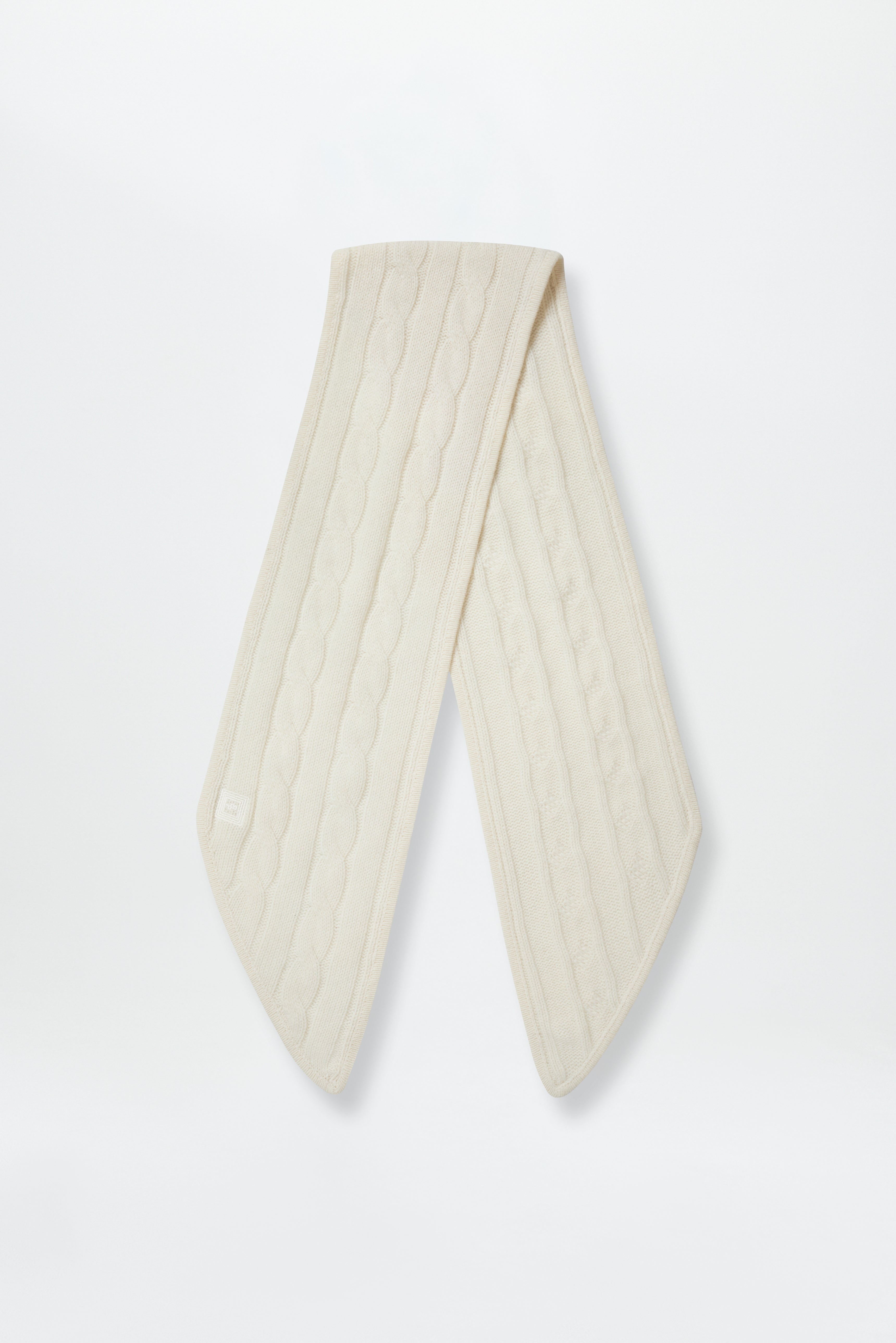 Cashmere Cable Bandeau Off-White