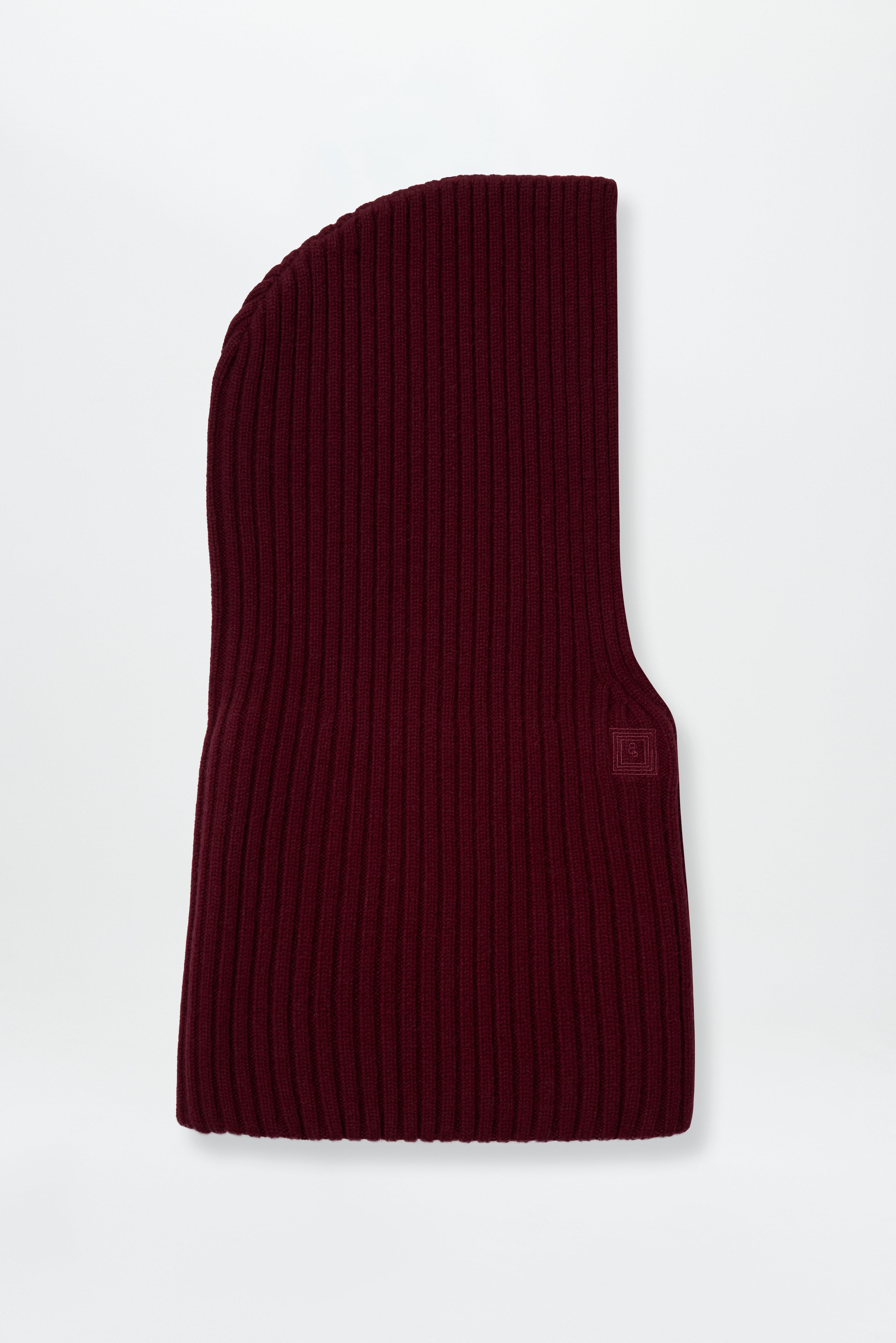 Cashmere Rib Hood Burgundy