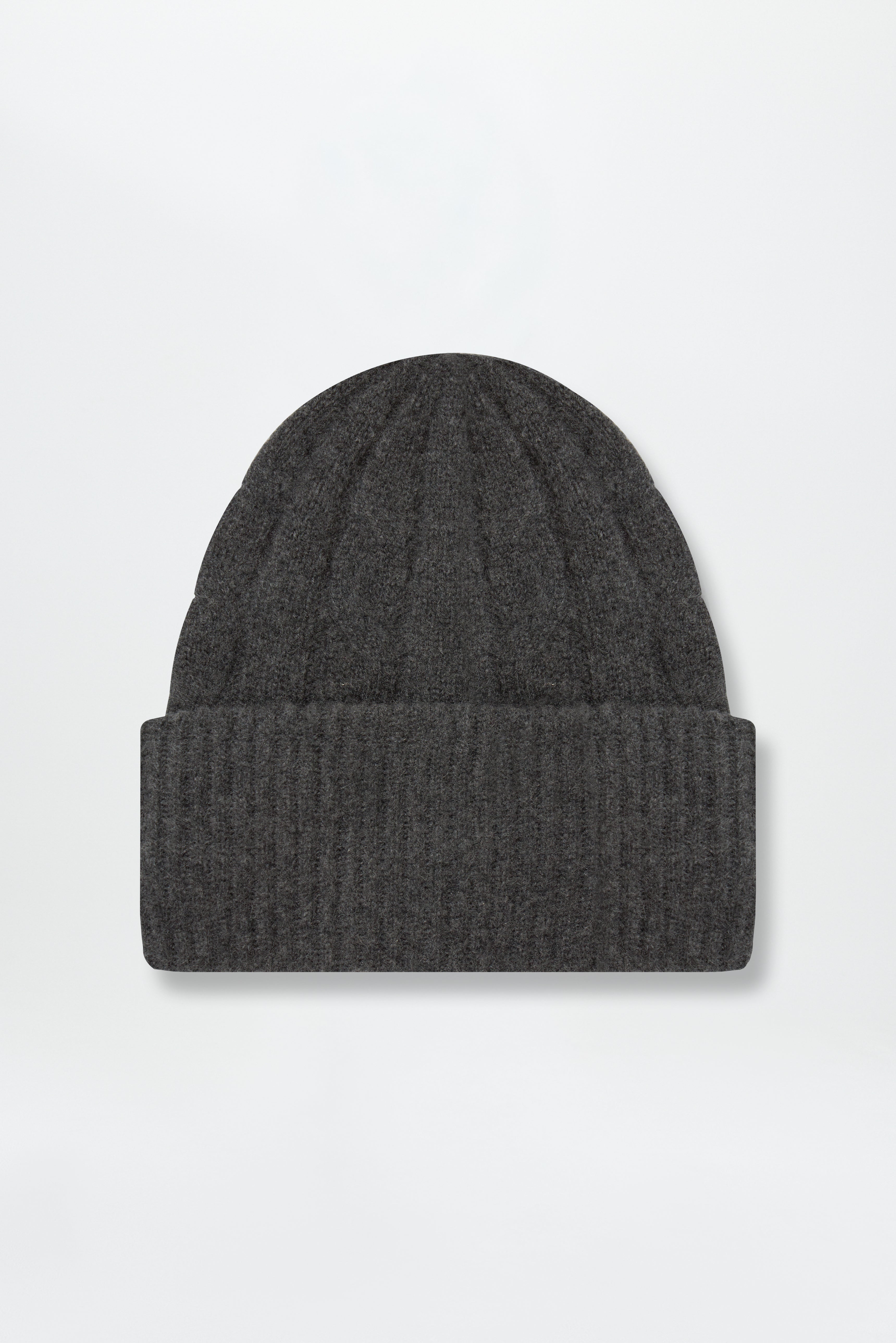 Cashmere Cable Beanie Graphite
