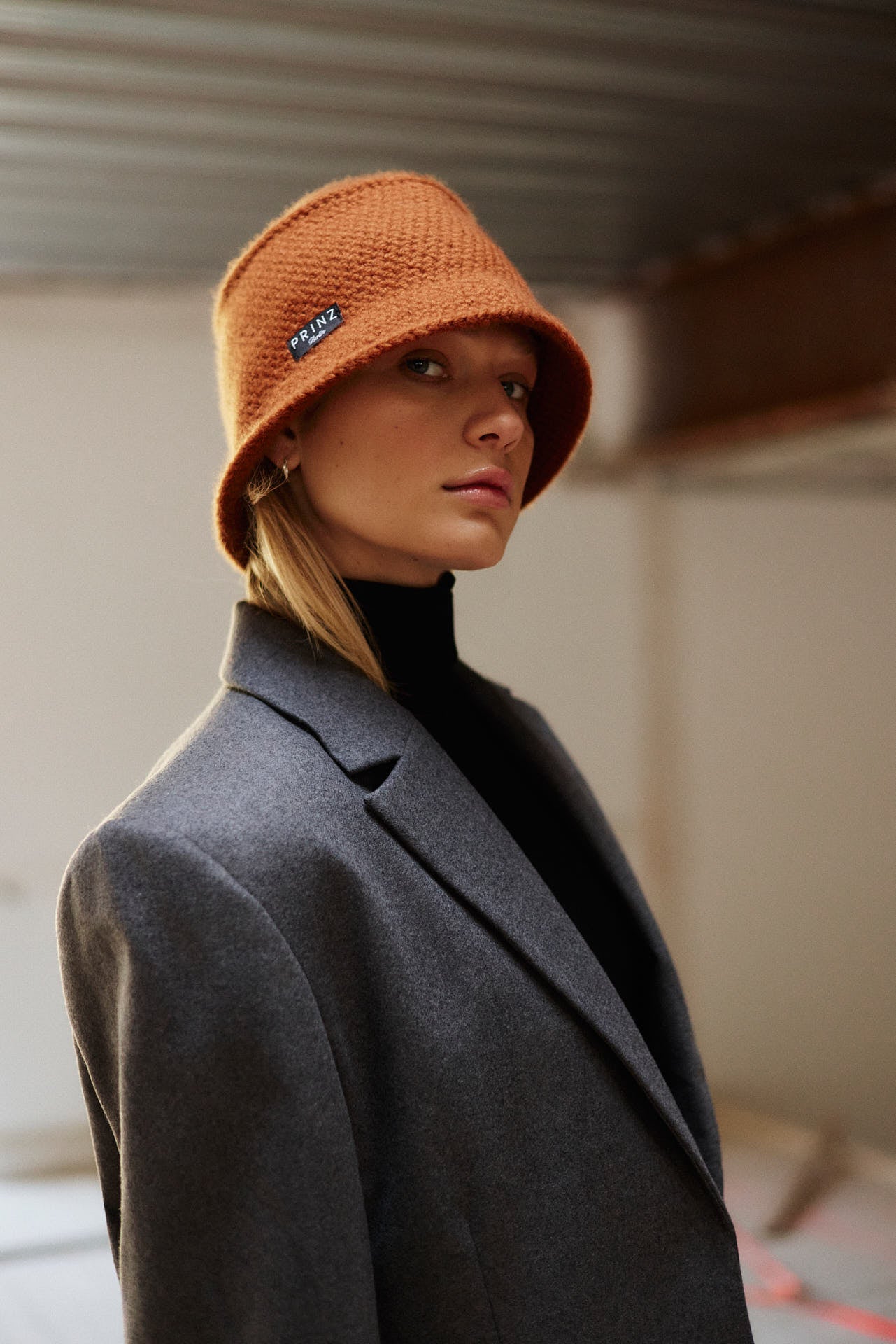 Cashmere Handmade Bucket Hat Caramel