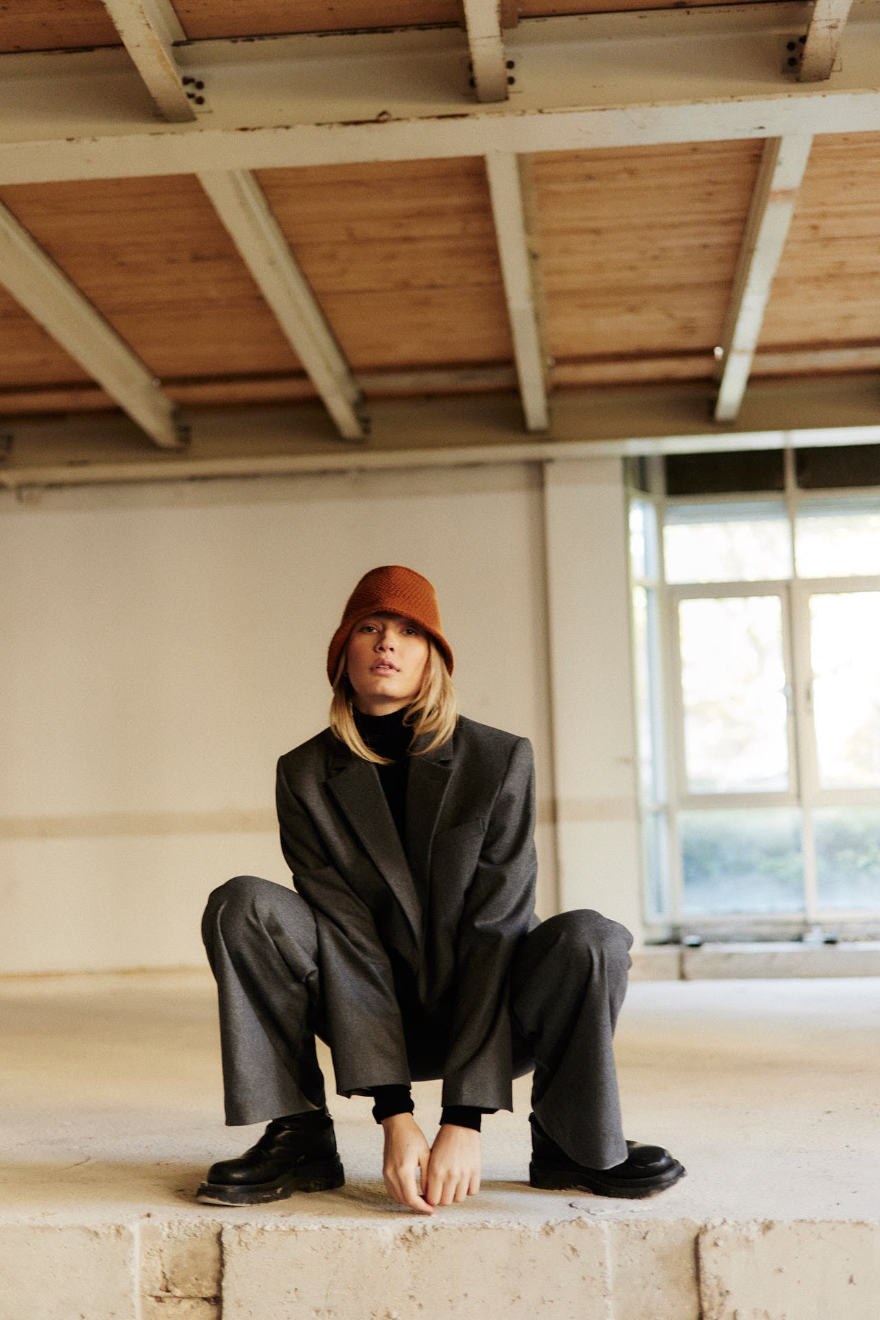 Cashmere Handmade Bucket Hat Caramel