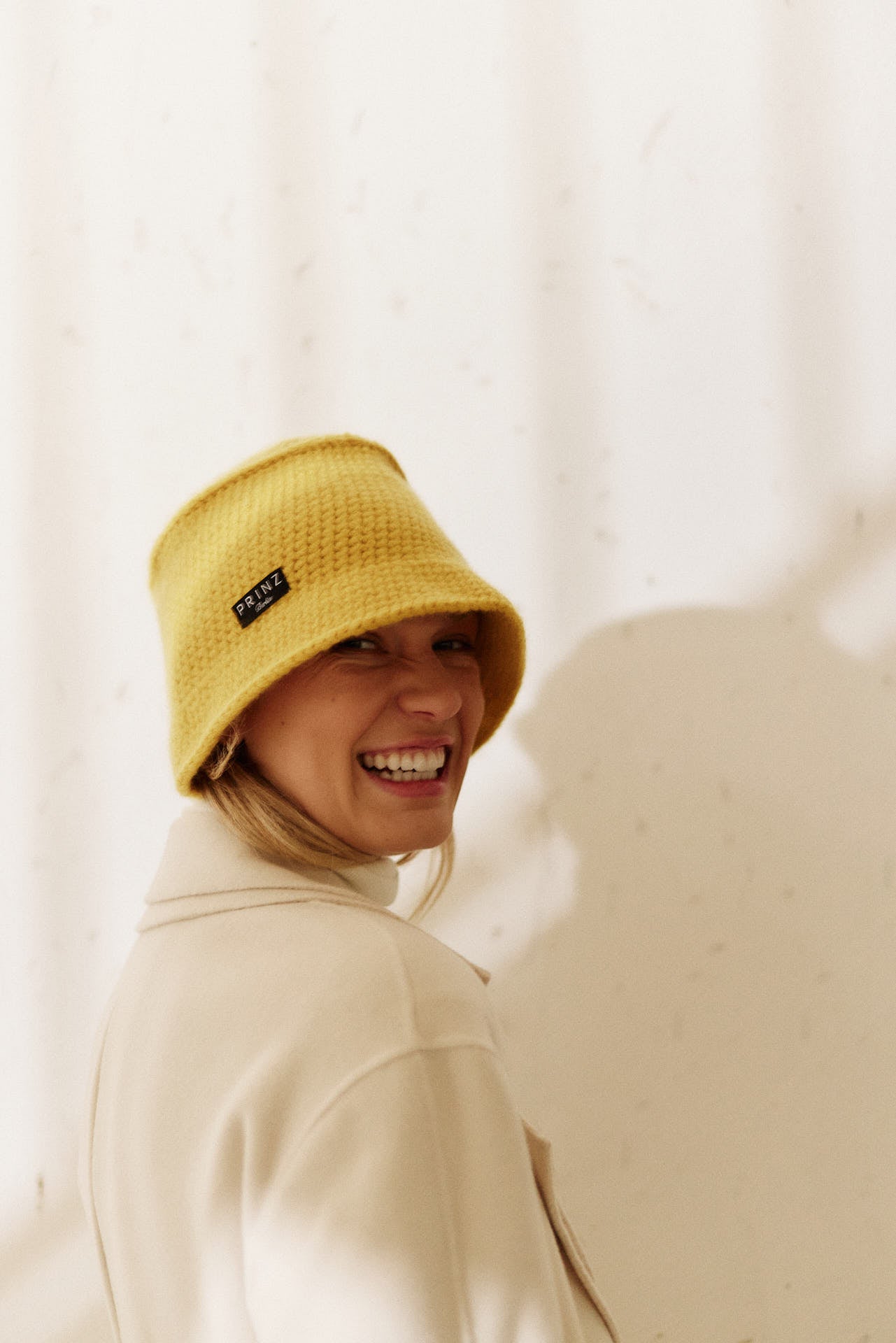 Cashmere Handmade Bucket Hat Yellow