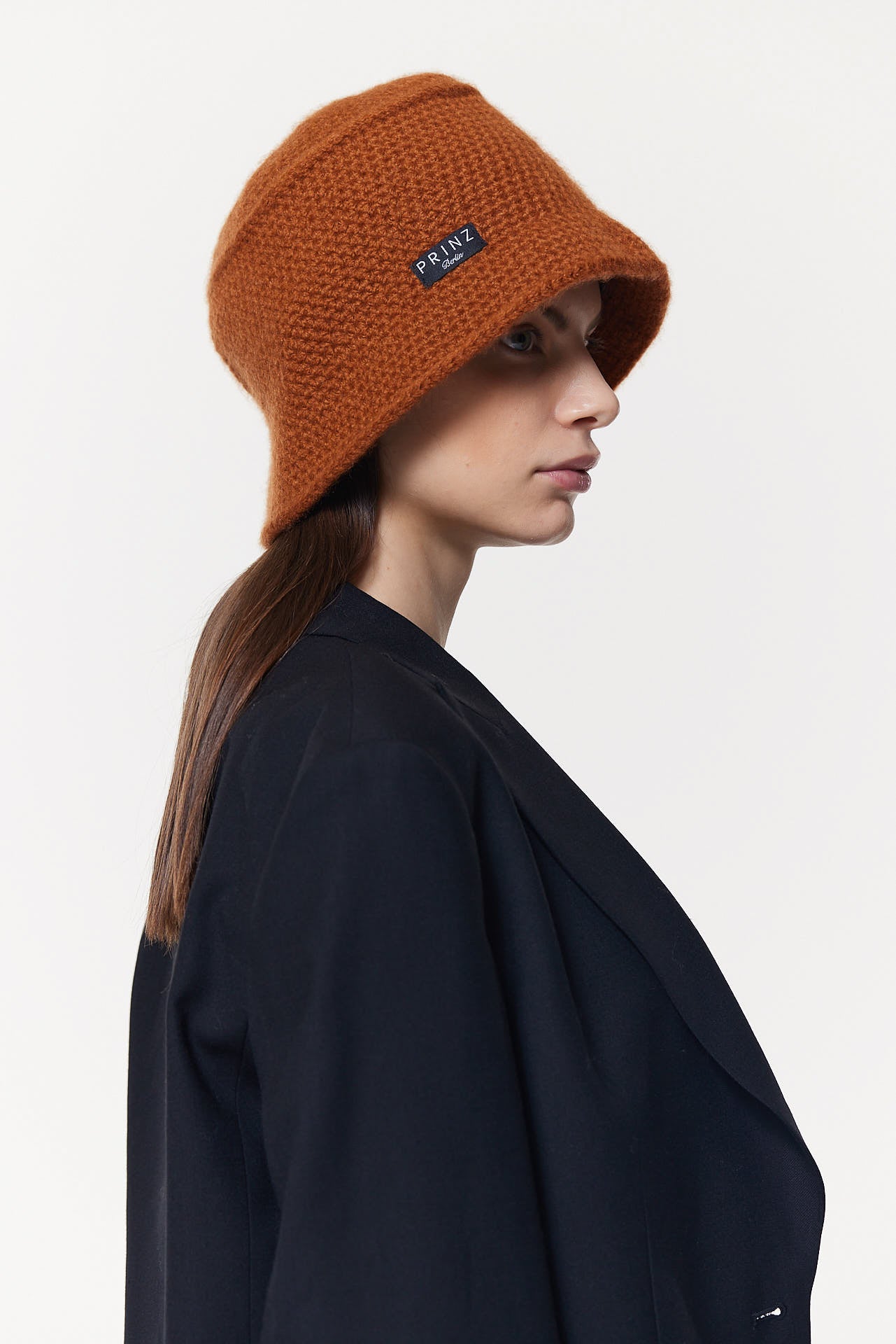 Kaschmir Bucket Hat Hand Crochet Karamell