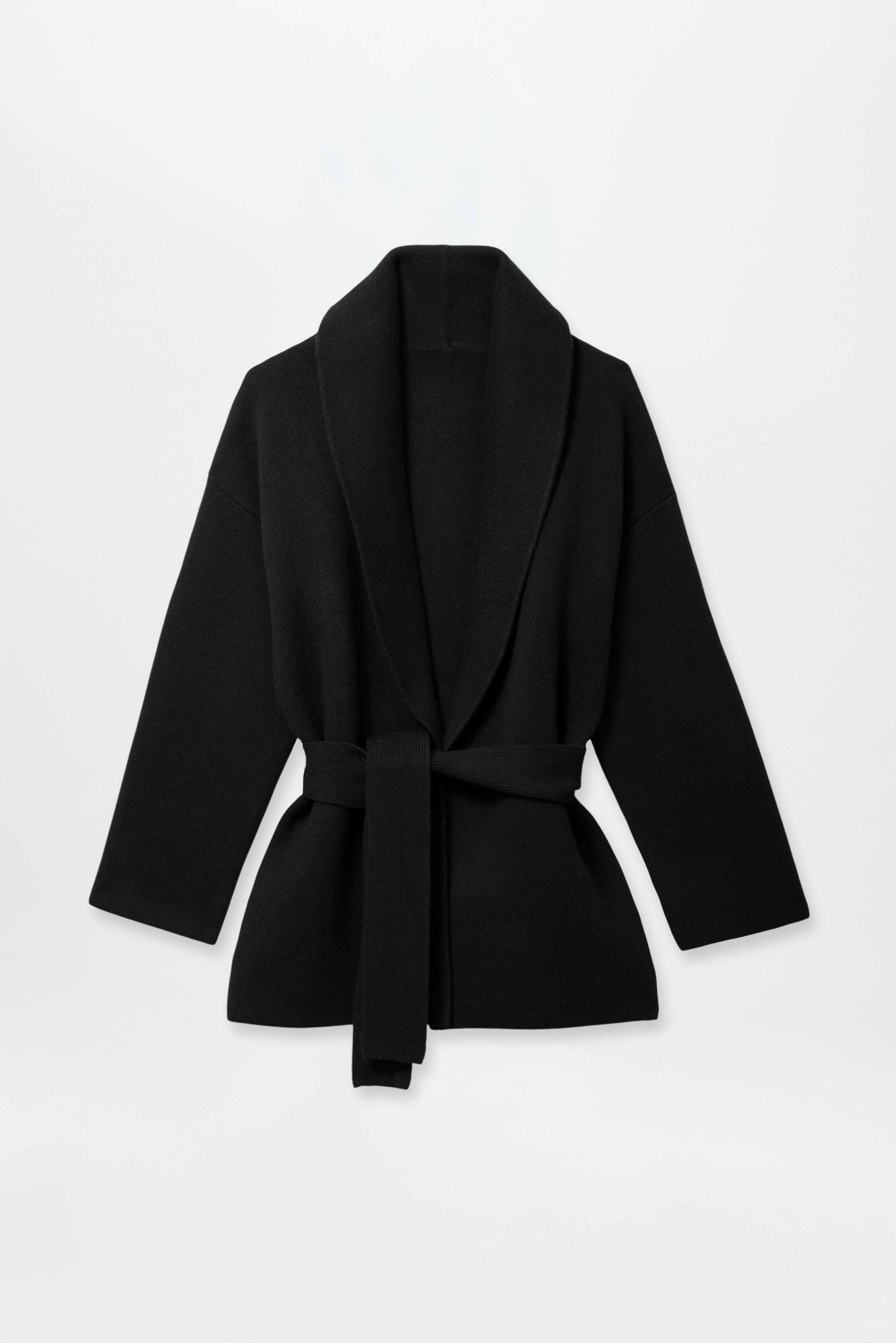 Chunky Belt Cardigan Black