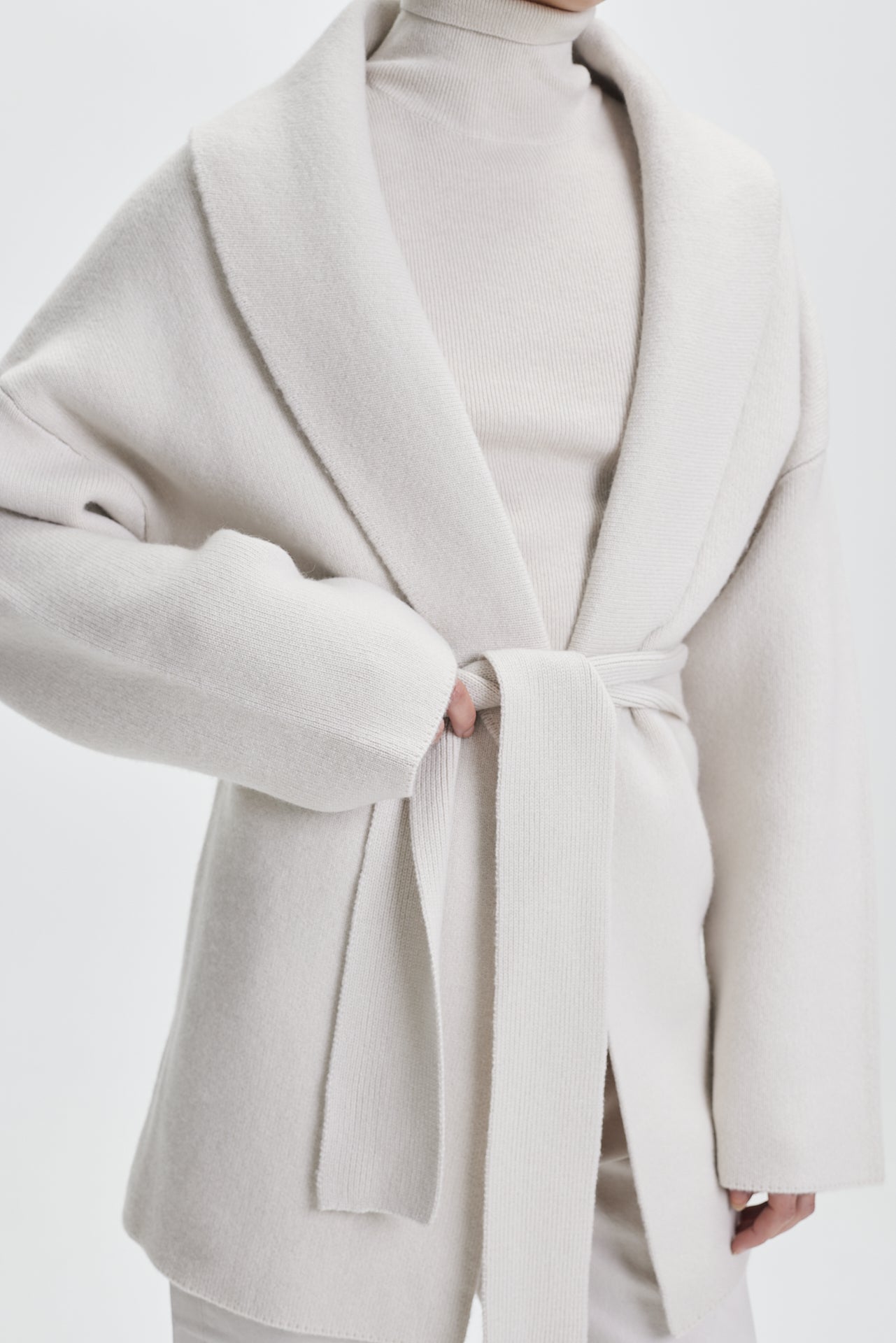 Chunky Belt Cardigan Vanilla