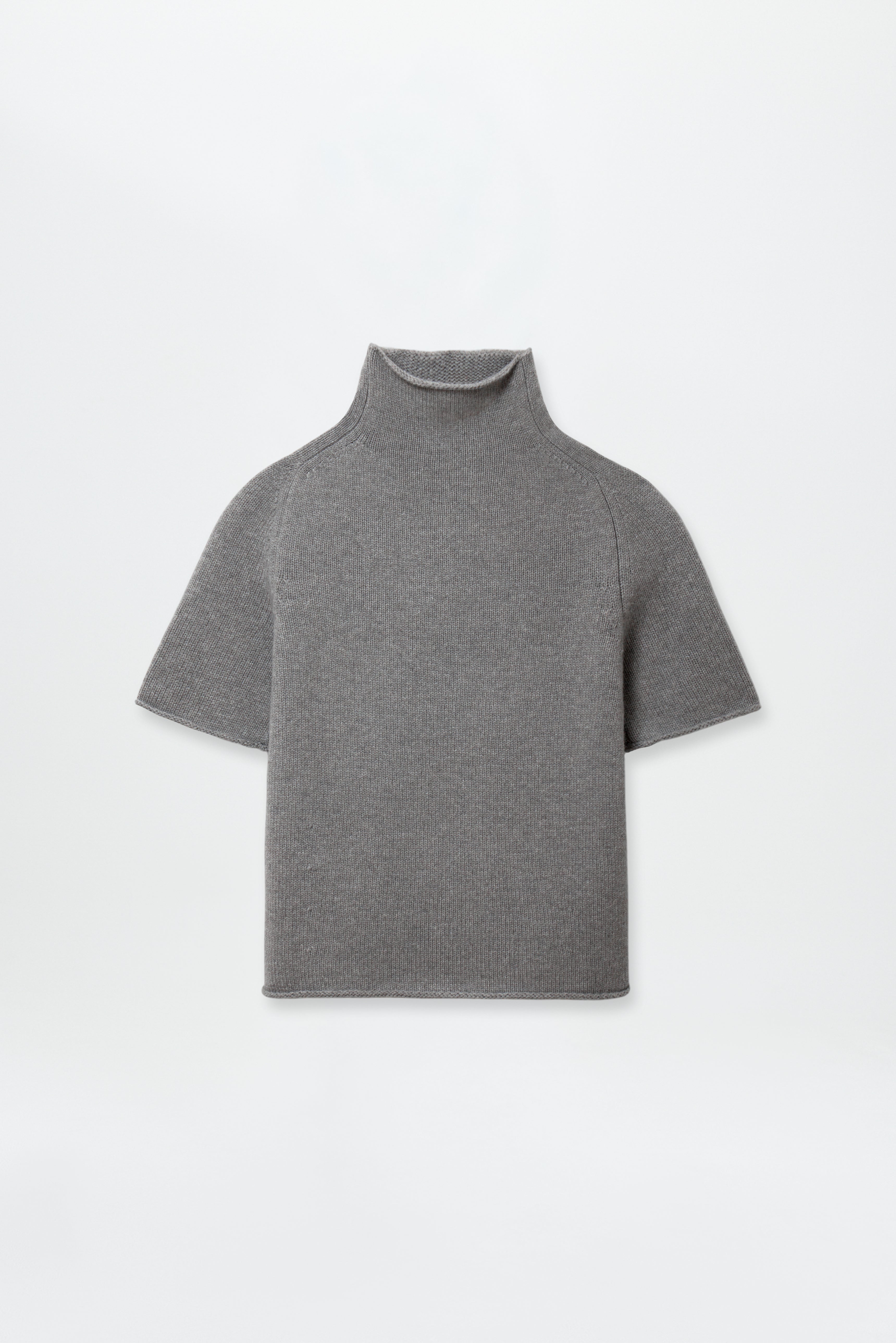 Chunky Turtleneck T-Shirt Grey
