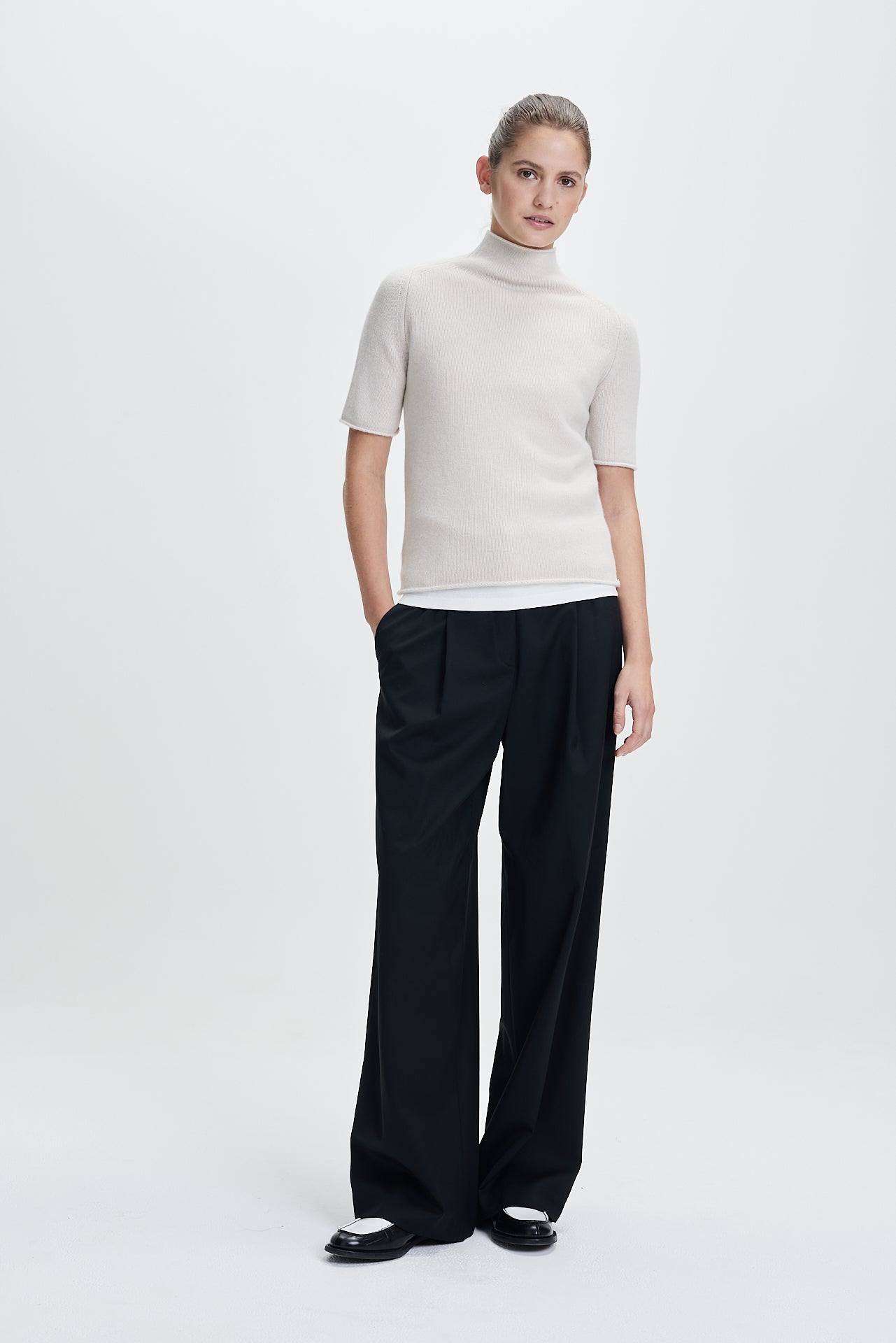Chunky Turtleneck T-Shirt Vanilla