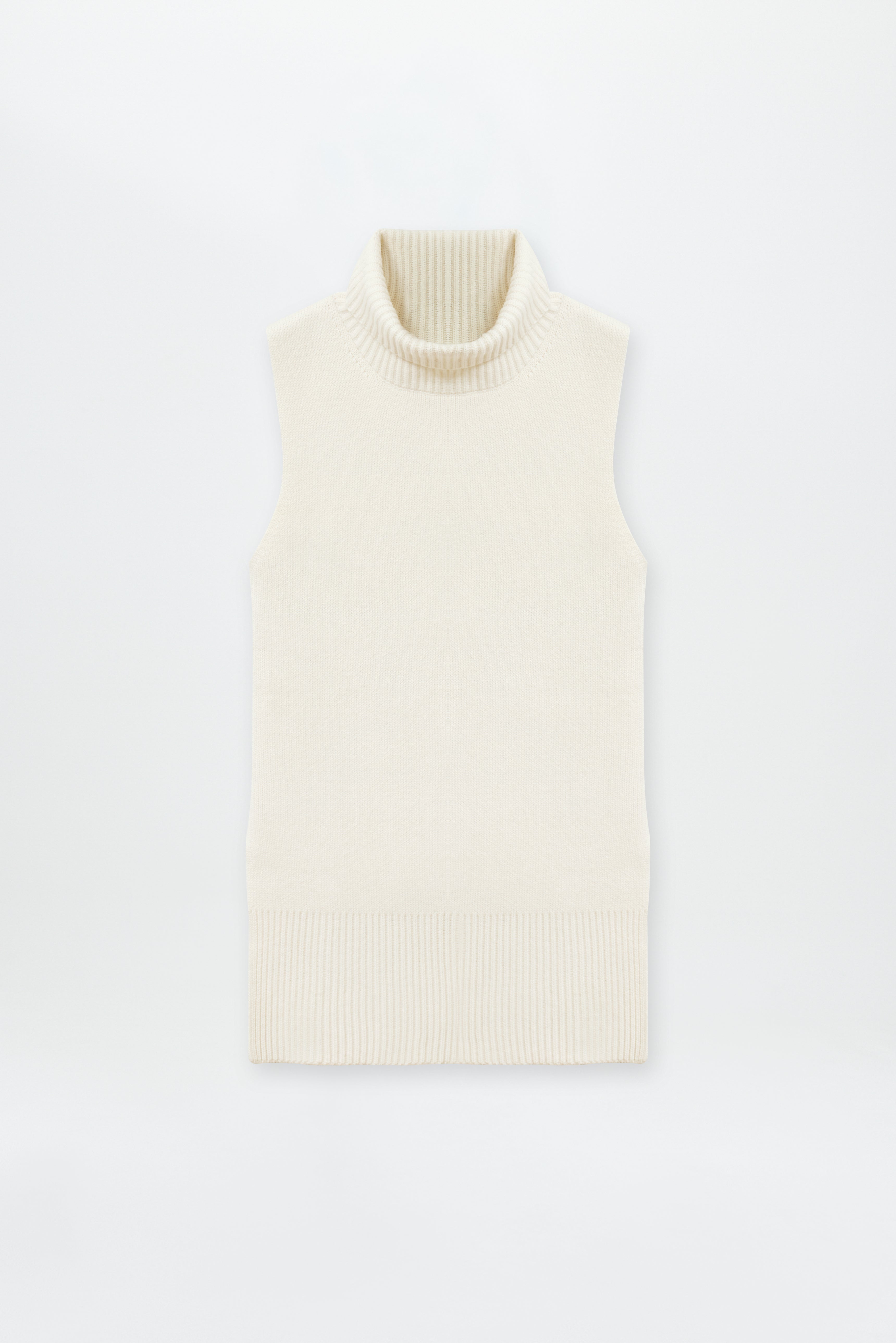 Chunky Turtleneck Vest Off-White