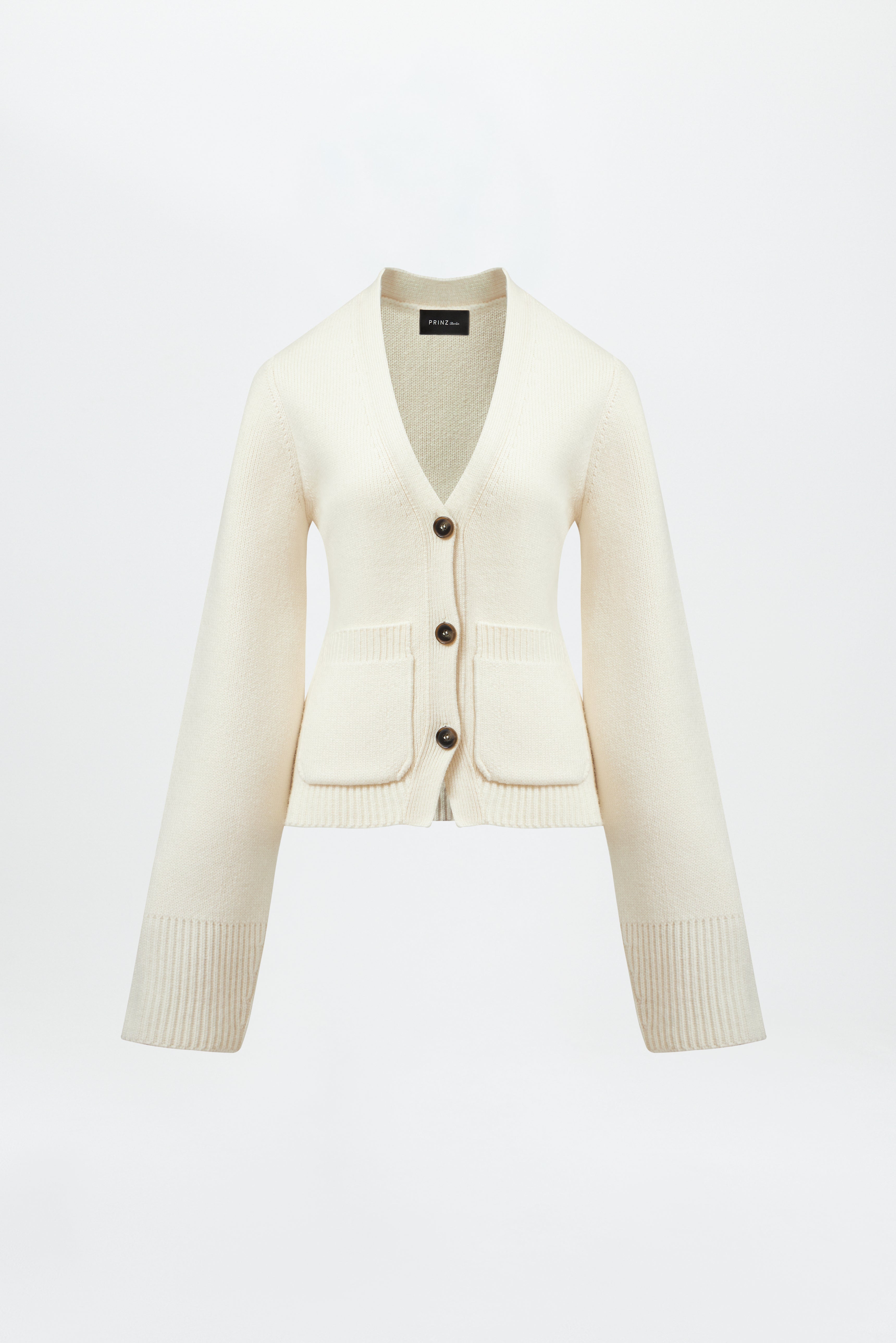 Chunky V-Neck Cardigan Off-White