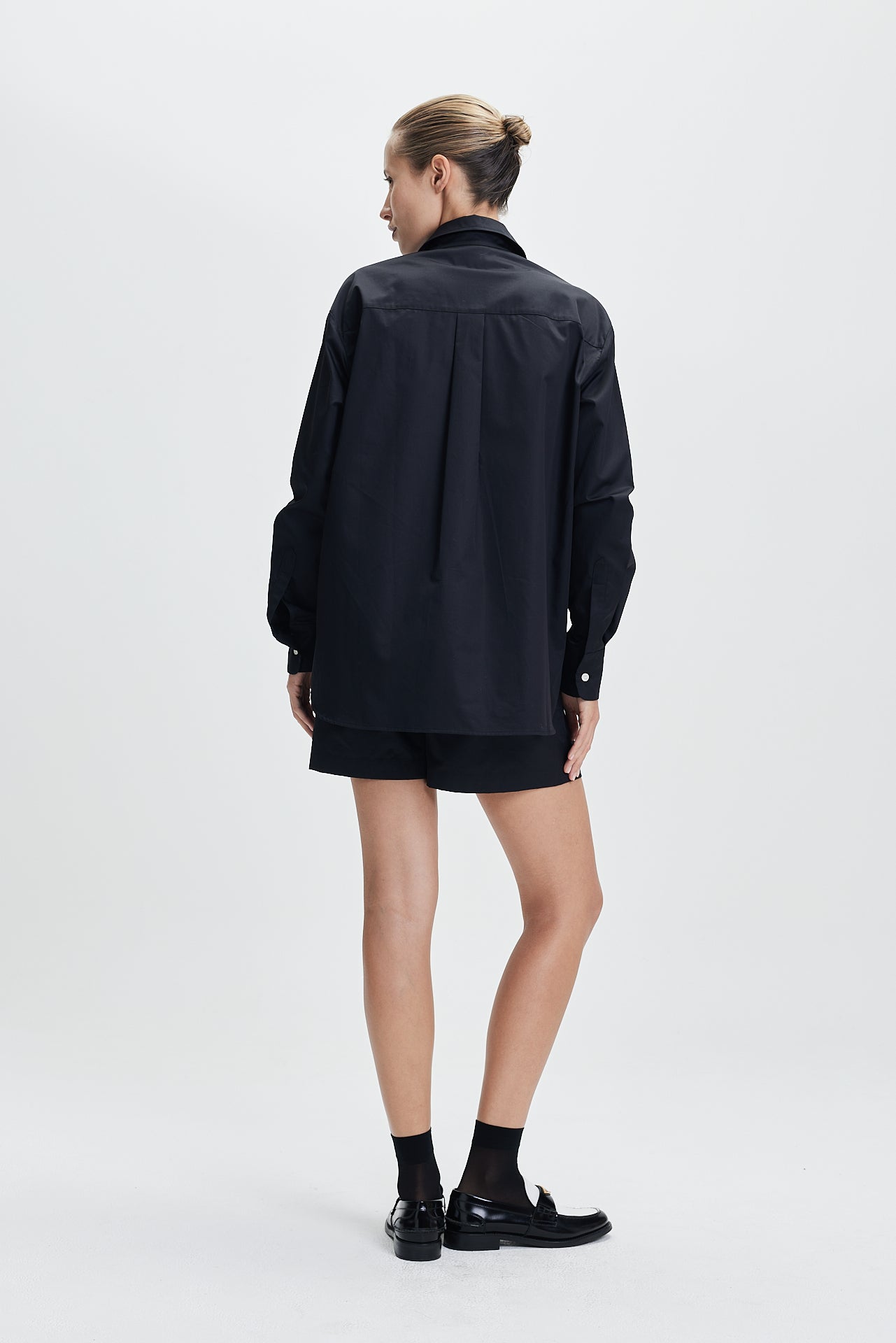 Cotton Oversized Blouse Black