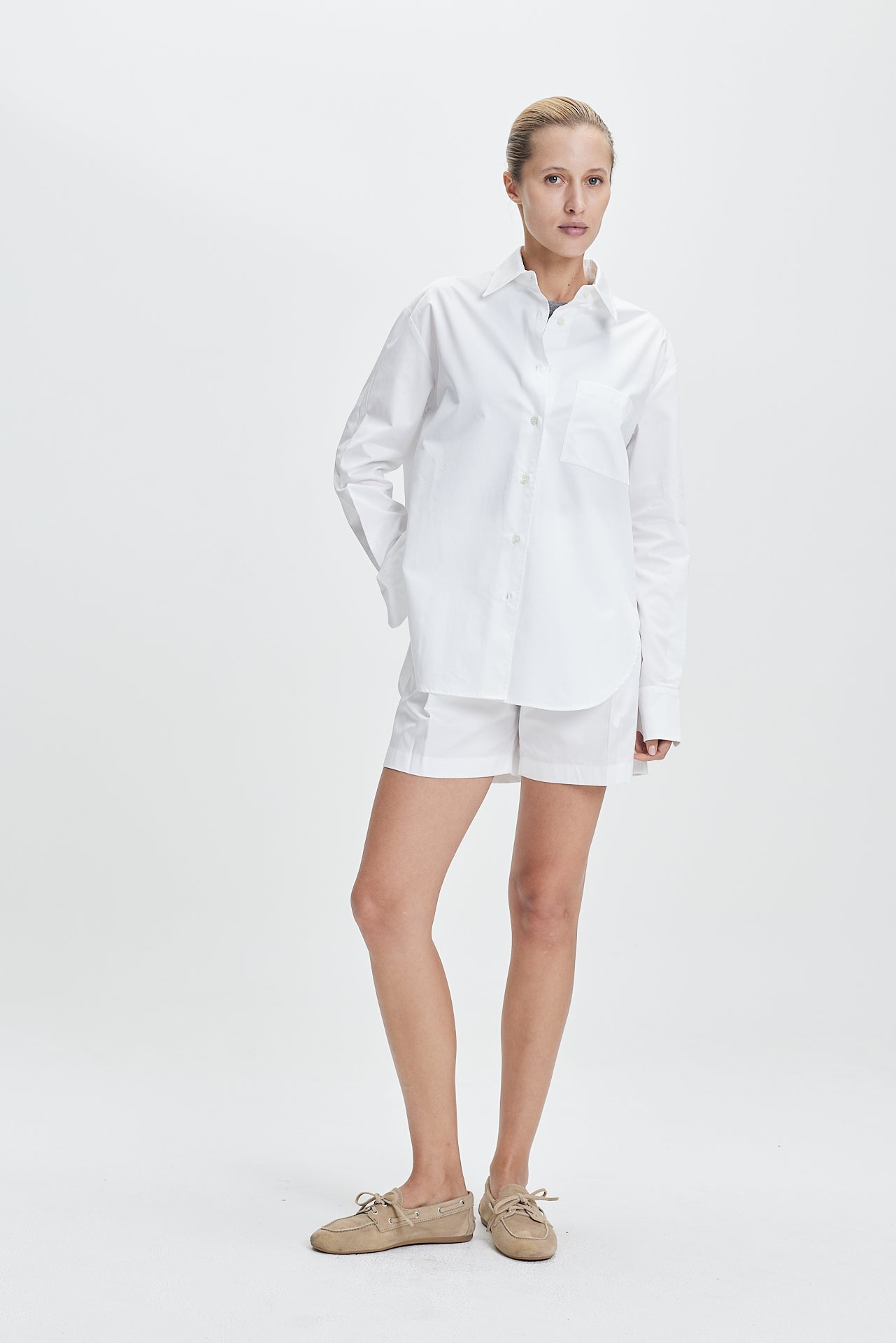 Cotton Oversized Blouse White