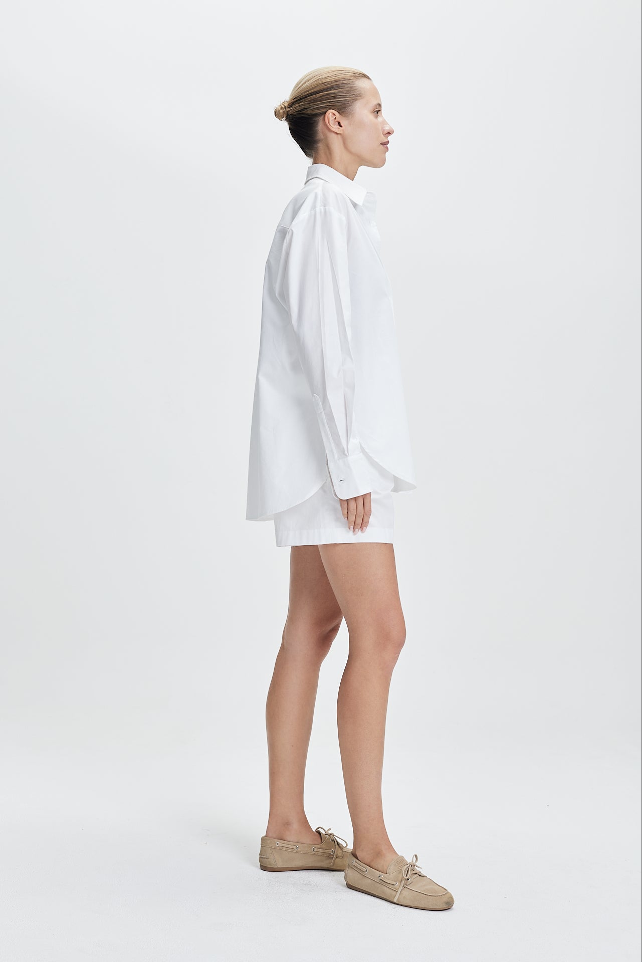 Cotton Oversized Blouse White
