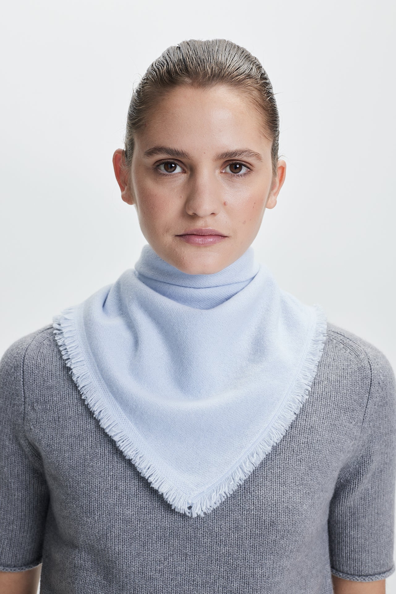 Cashmere Bandana Plain 50 Powder Blue