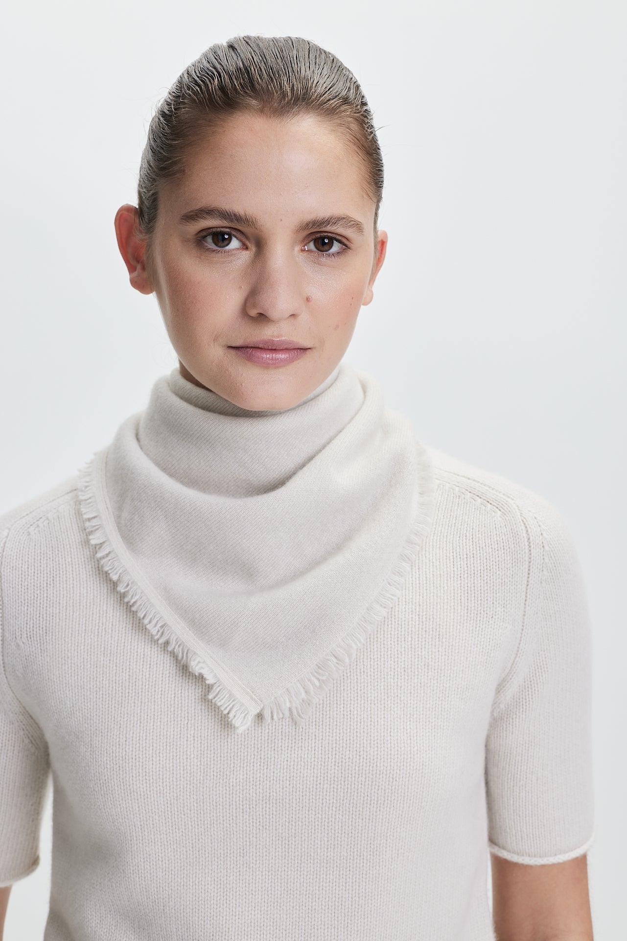 Cashmere Bandana Plain 50 Vanilla