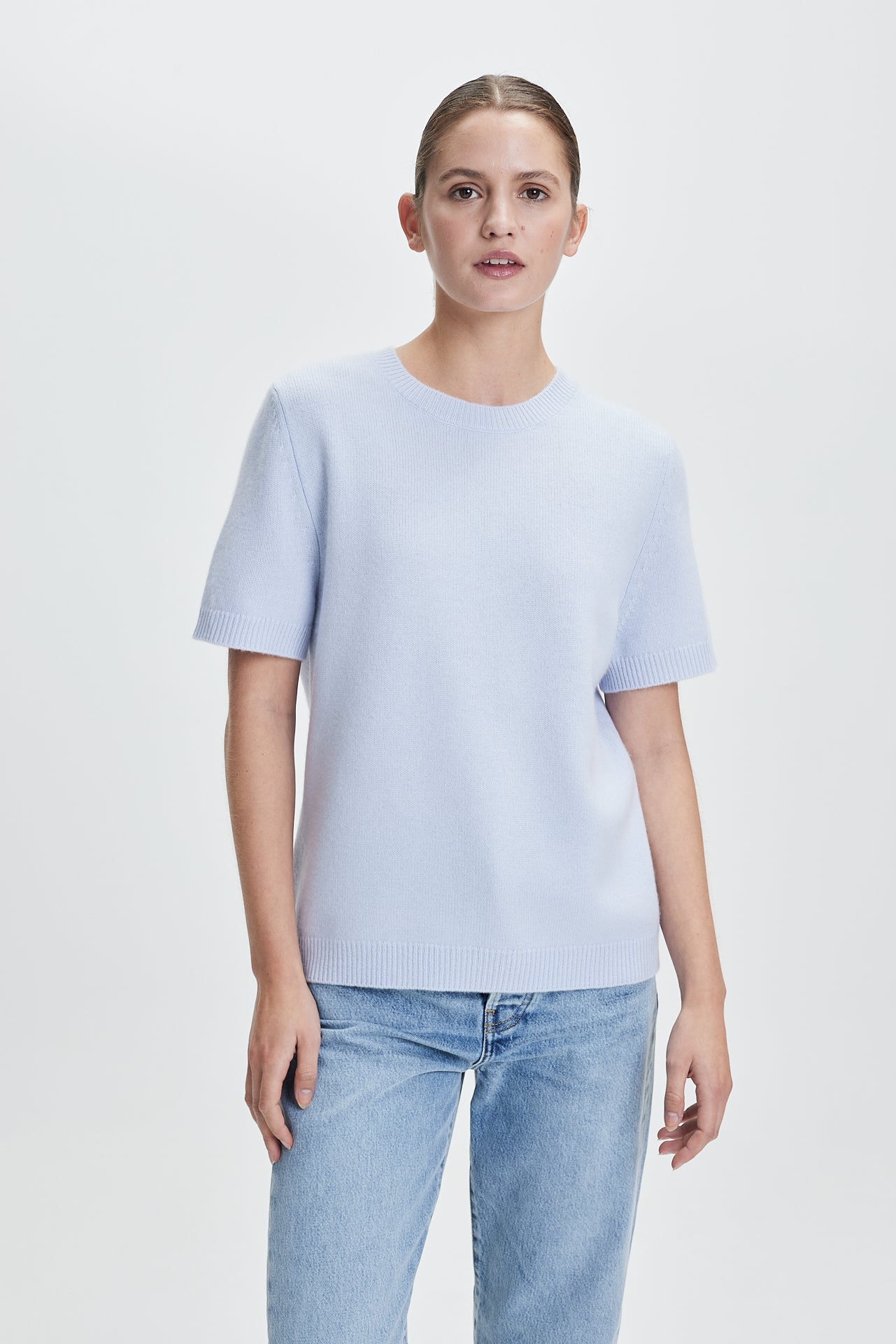 Fine Oversized T-Shirt Powder Blue