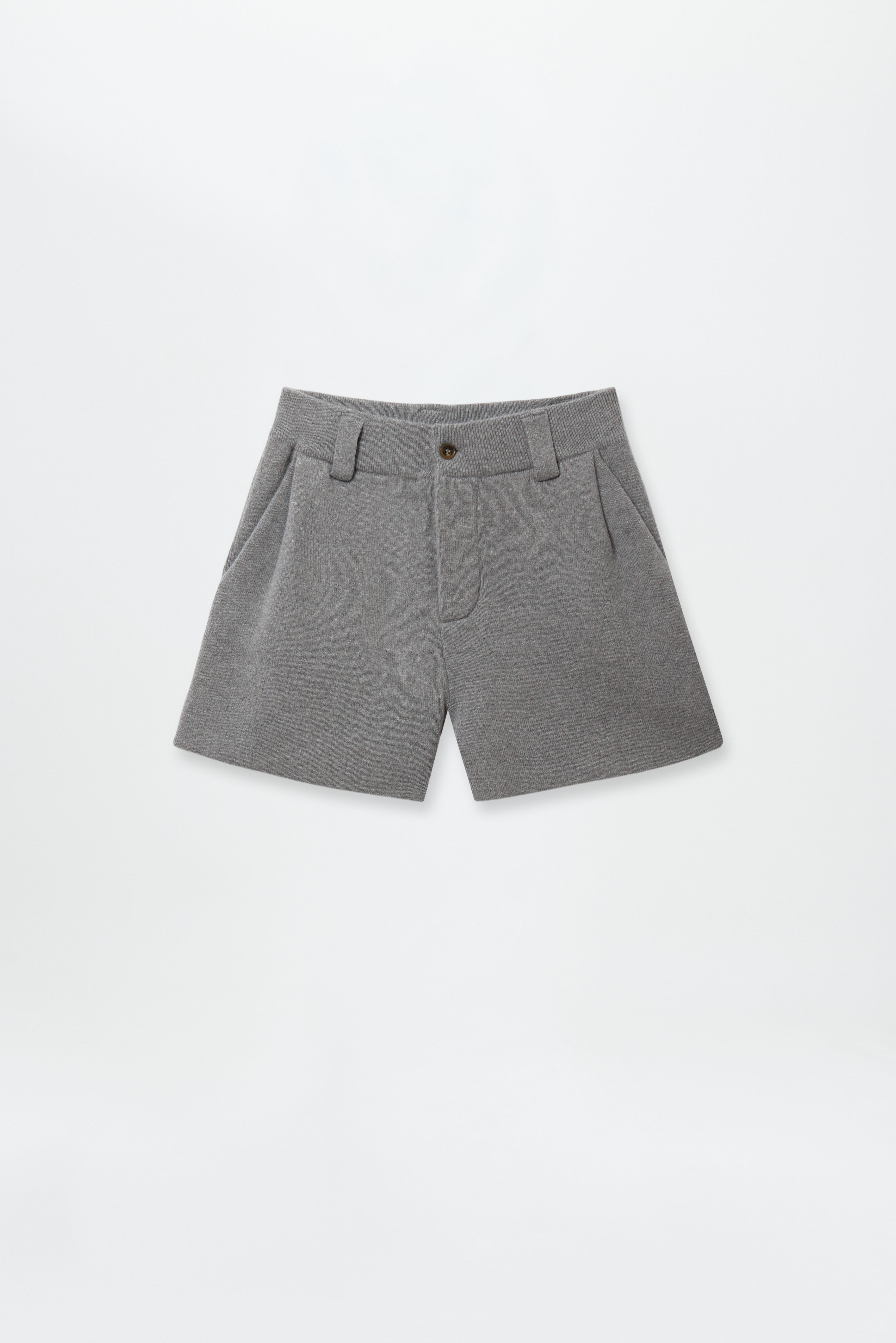 Fine Pleat Shorts Grey