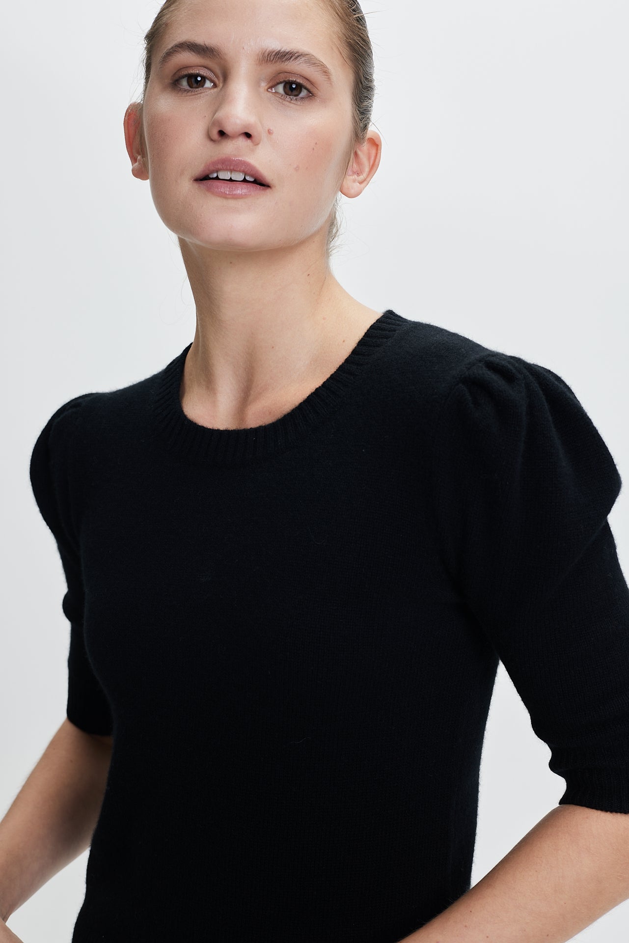 Fine Puffy T-Shirt Black