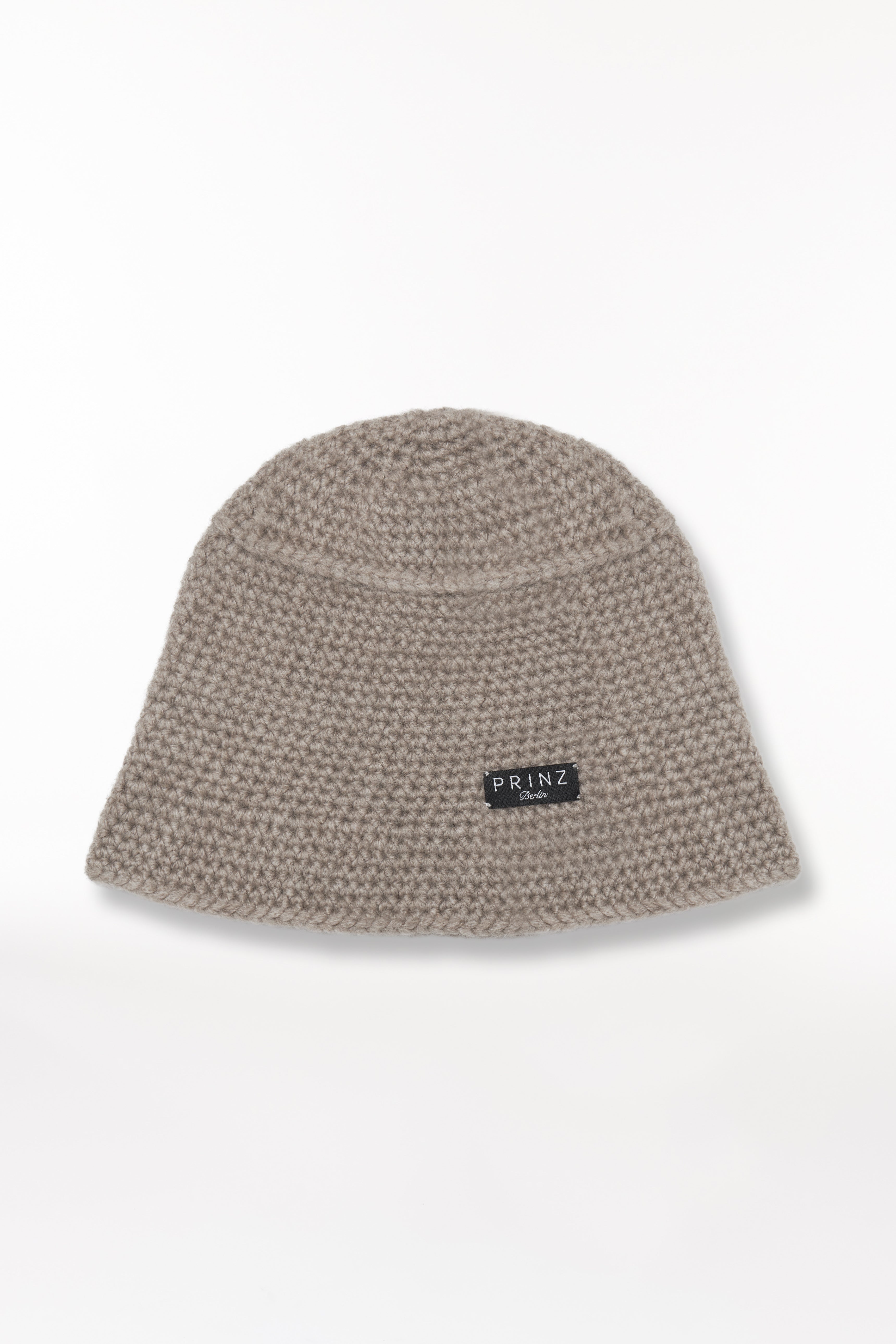 Cashmere Bucket Hat Hand Crochet Beige