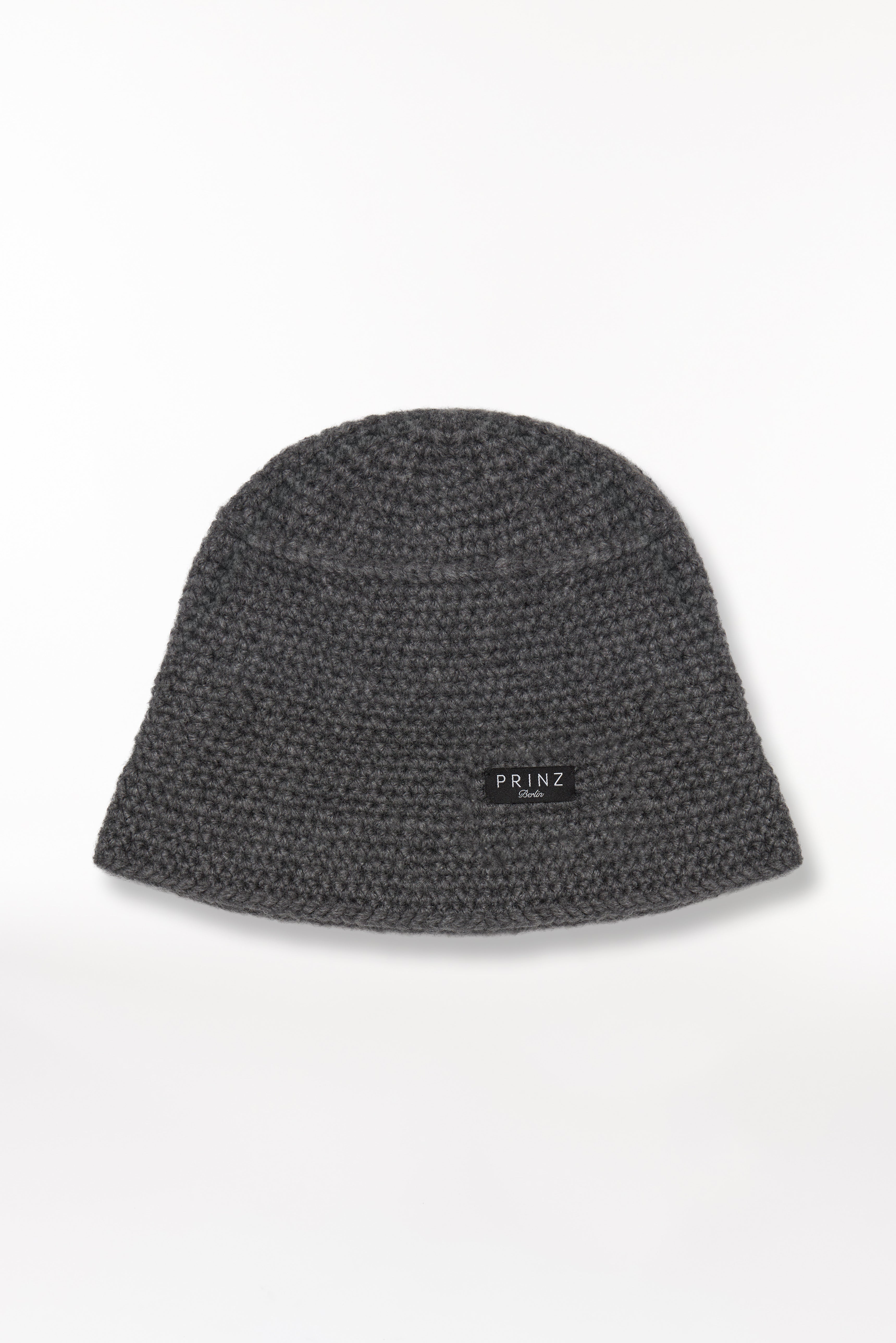 Cashmere Bucket Hat Hand Crochet Grey