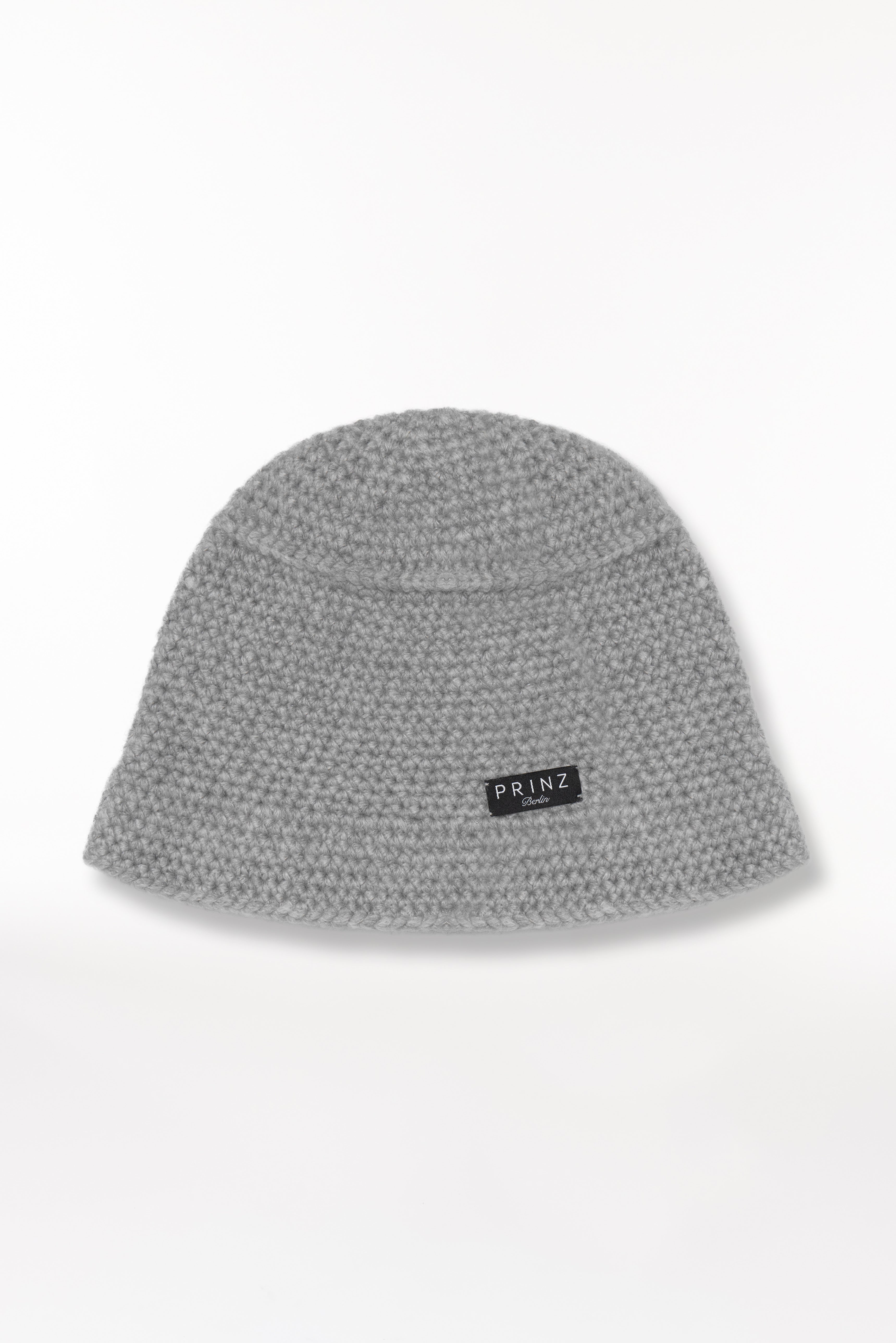 Cashmere Bucket Hat Hand Crochet Beige