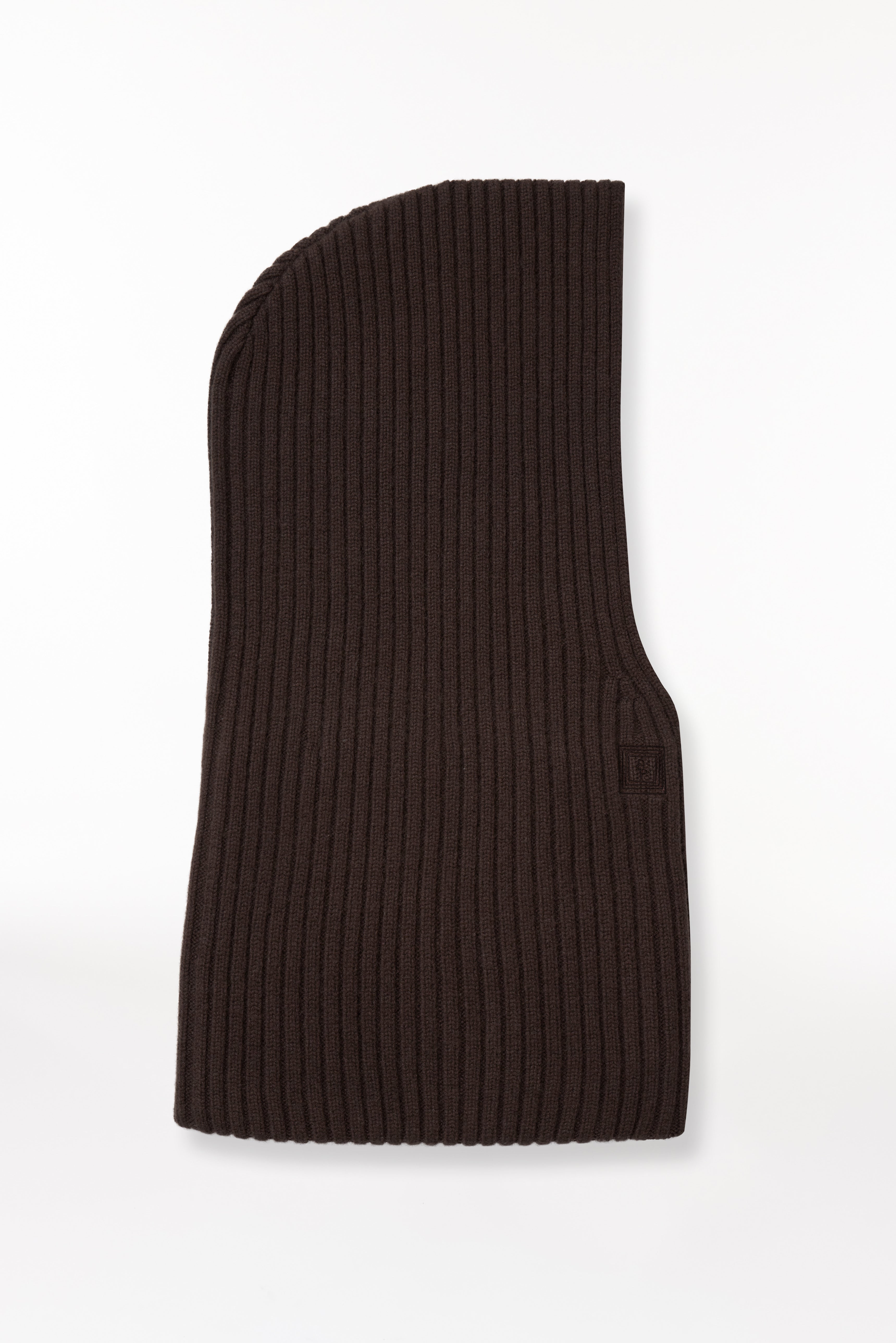 Cashmere Rib Hood Chocolate