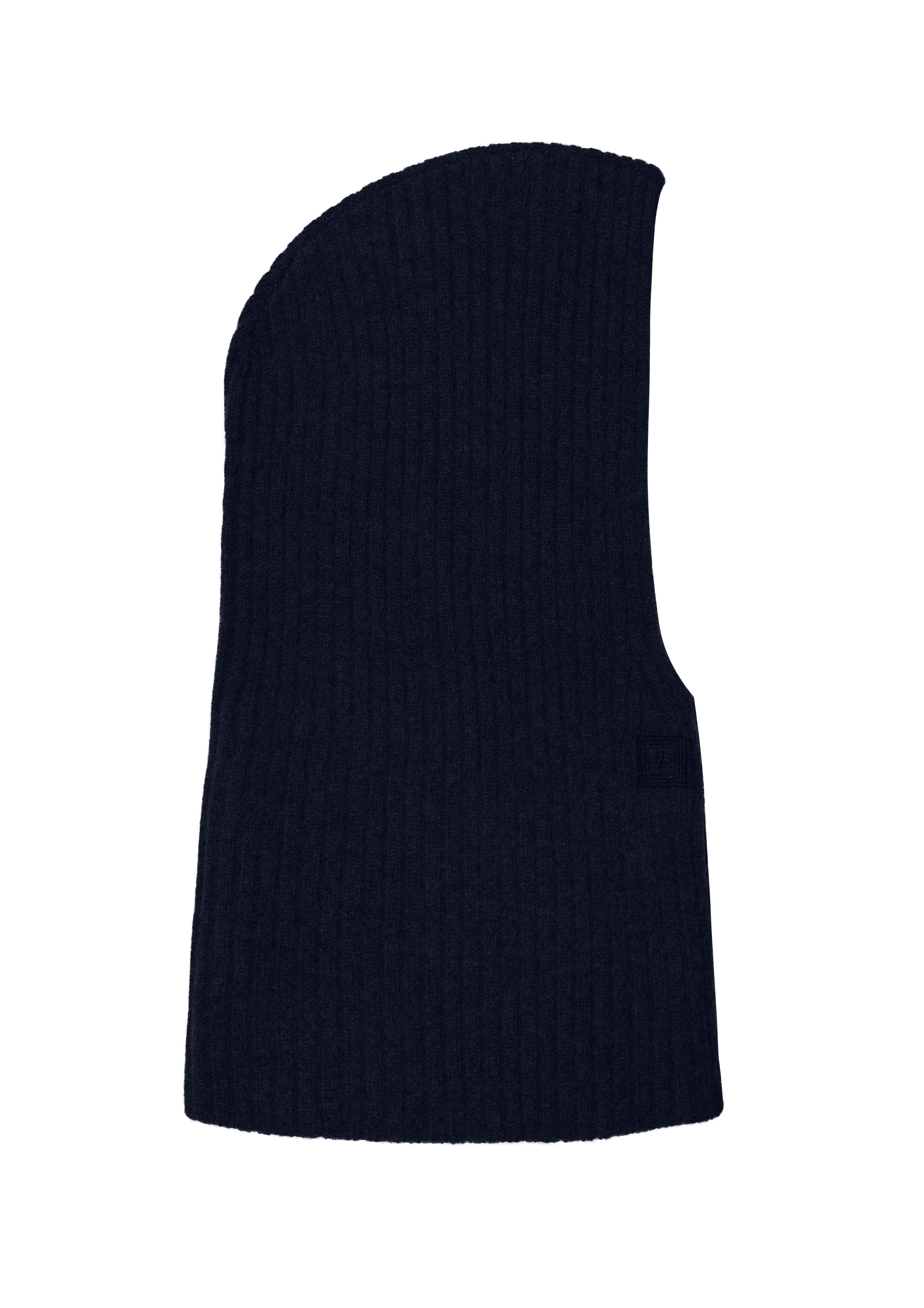 Cashmere Hood Rib Knit Dark Blue