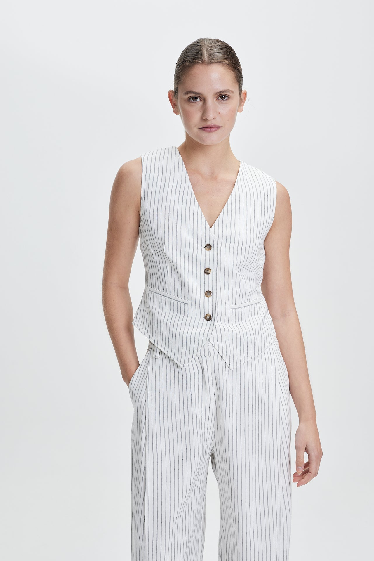 Leni Vest Off-White Stripes