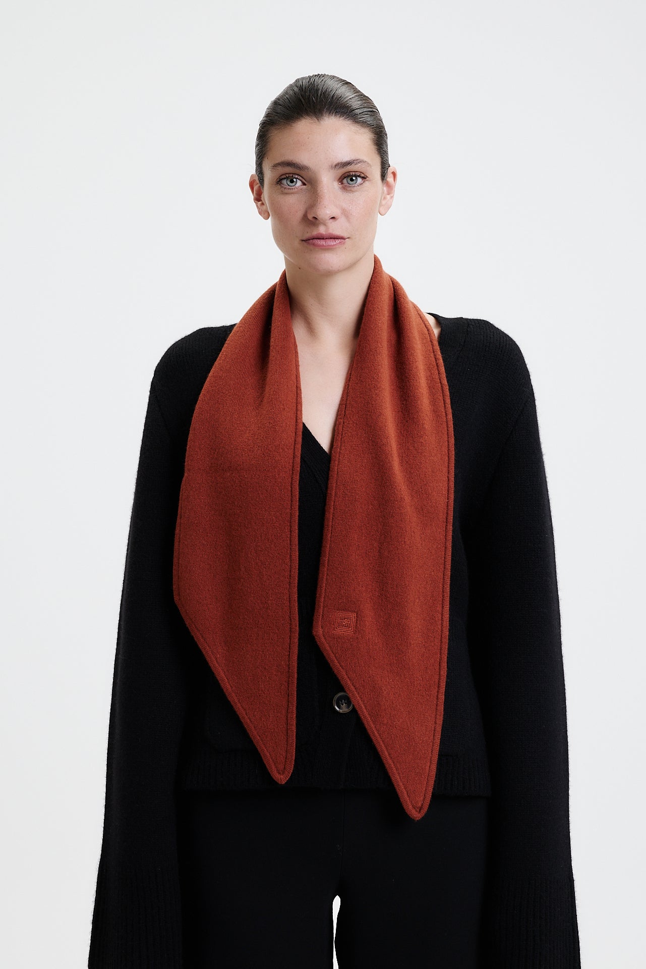 Cashmere Fine Bandeau Burnt Orange