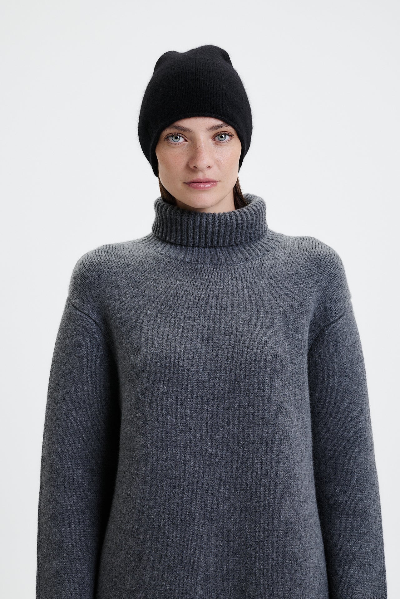 Cashmere Fine Beanie Black