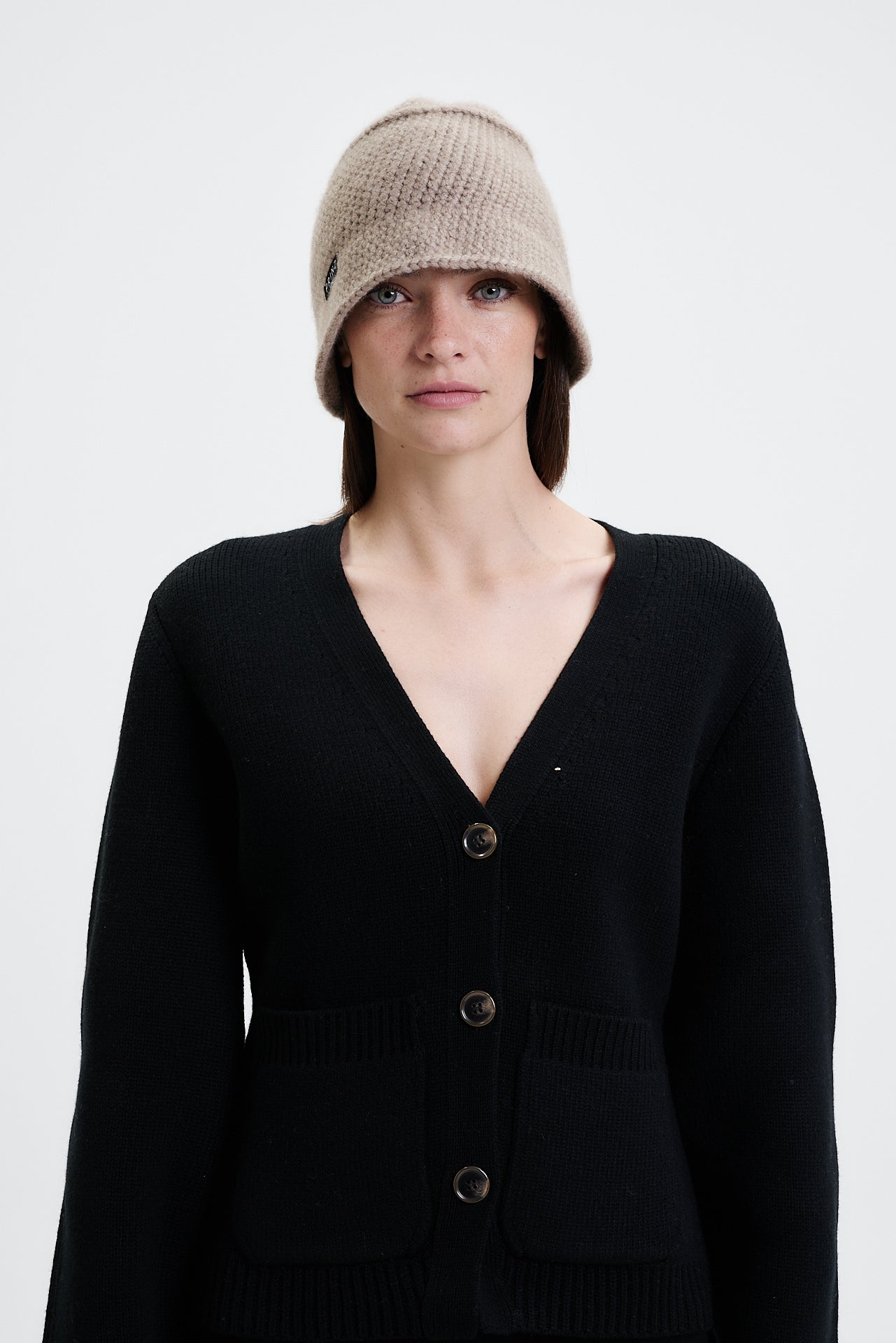 Cashmere Handmade Bucket Hat Taupe